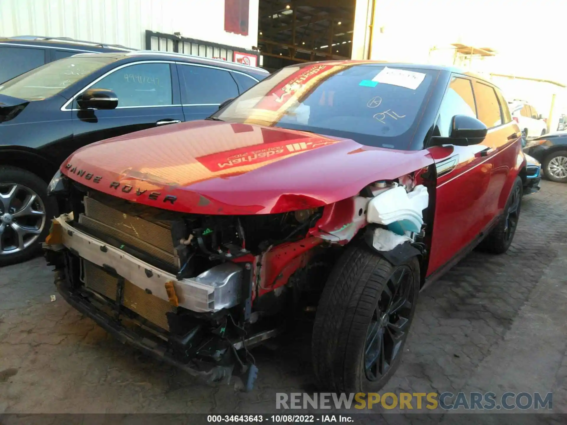 2 Photograph of a damaged car 00LZJ2FXXLH079048 LAND ROVER RANGE ROVER EVOQUE 2020