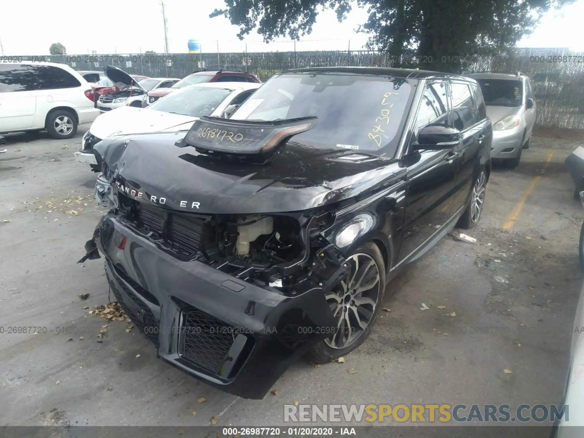 2 Photograph of a damaged car SALWG2RV8KA843059 LAND ROVER RANGE ROVER SPORT 2019