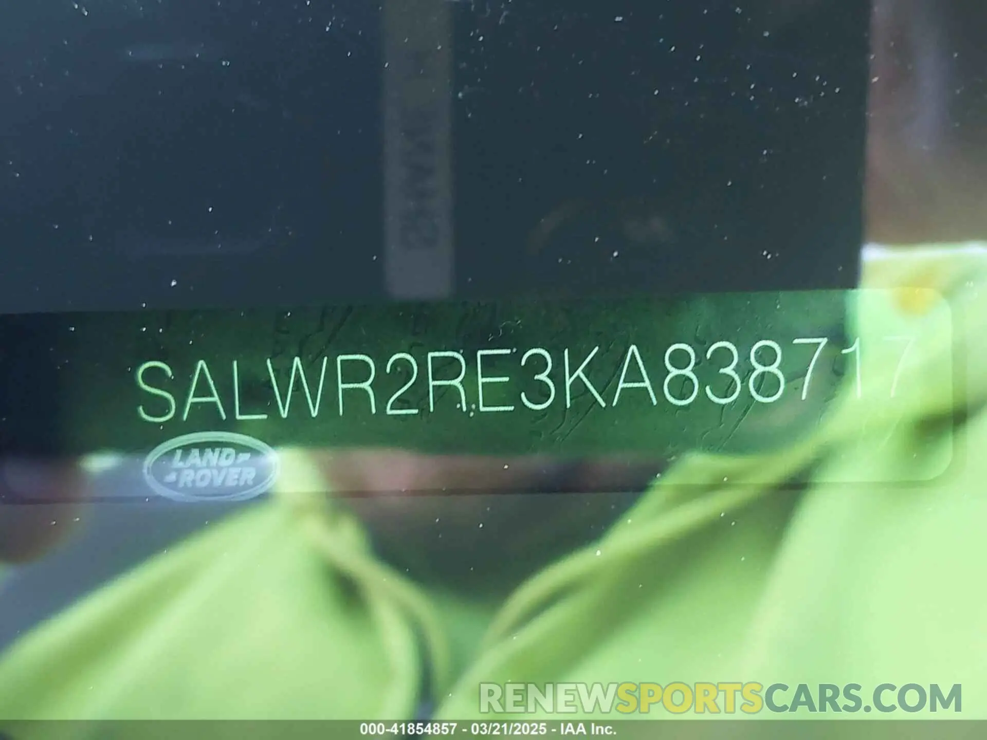 9 Photograph of a damaged car SALWR2RE3KA838717 LAND ROVER RANGE ROVER SPORT 2019