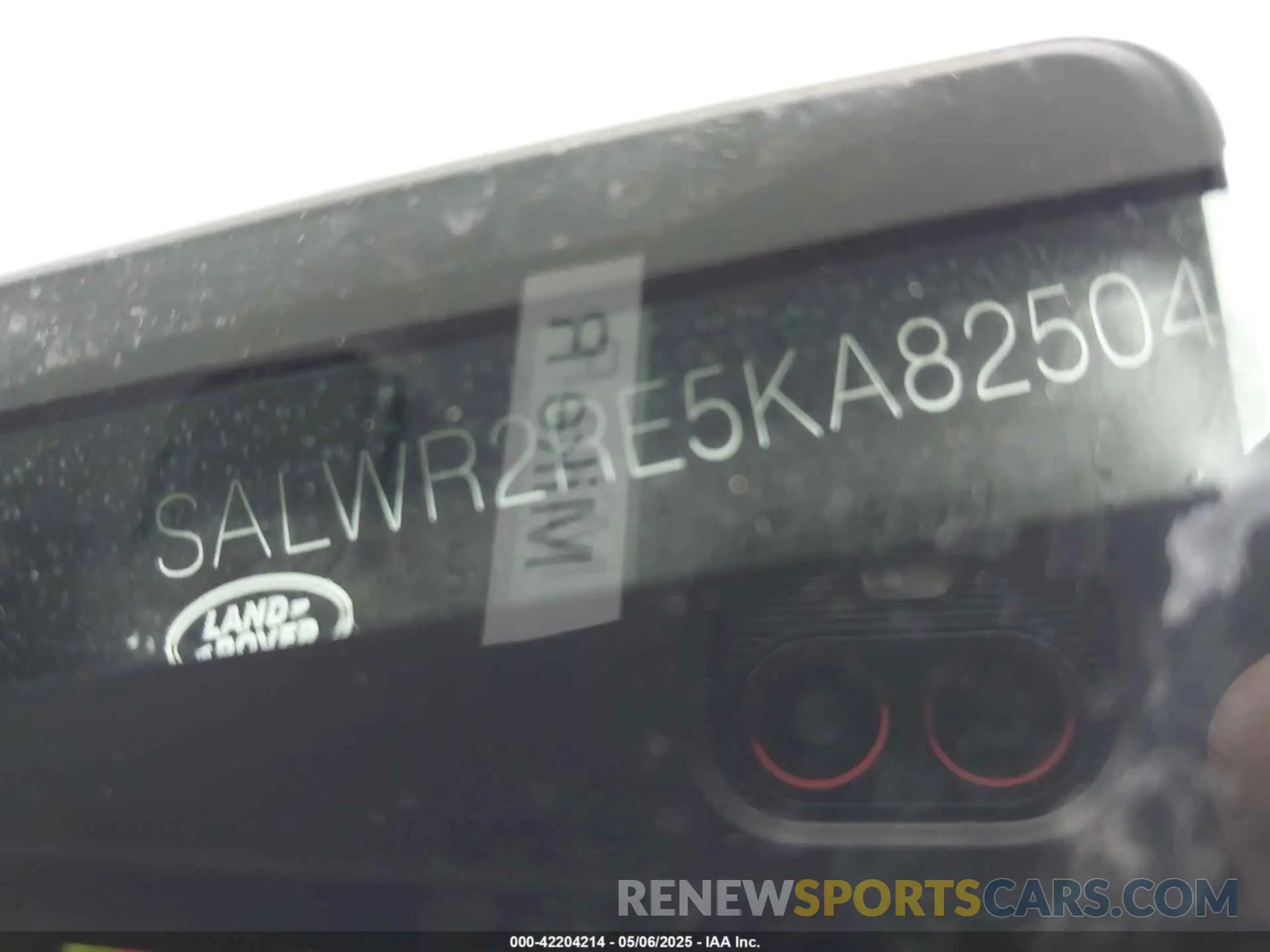 9 Photograph of a damaged car SALWR2RE5KA825046 LAND ROVER RANGE ROVER SPORT 2019