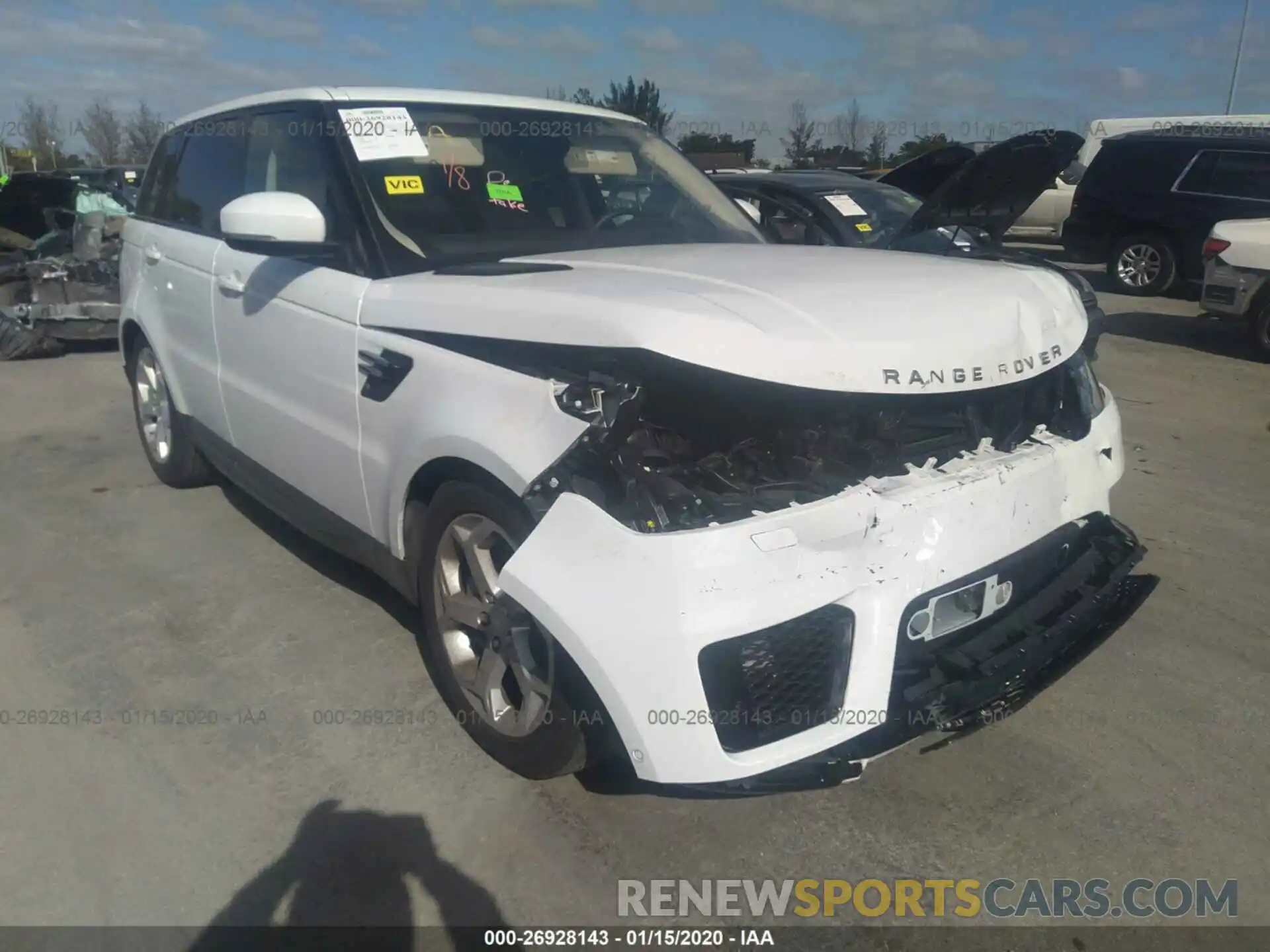 1 Photograph of a damaged car SALWR2RV2KA847120 LAND ROVER RANGE ROVER SPORT 2019