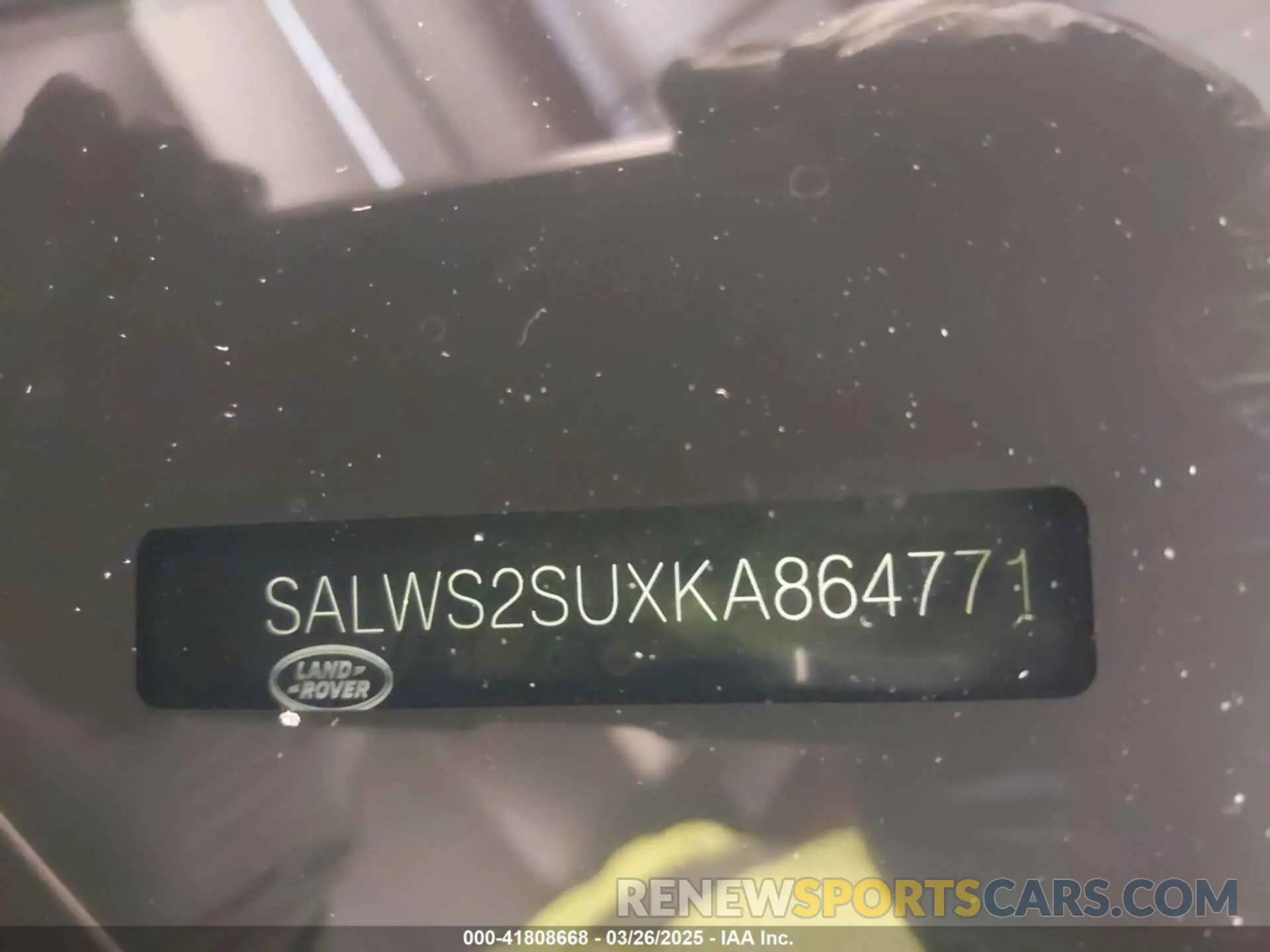 18 Photograph of a damaged car SALWS2SUXKA864771 LAND ROVER RANGE ROVER SPORT 2019