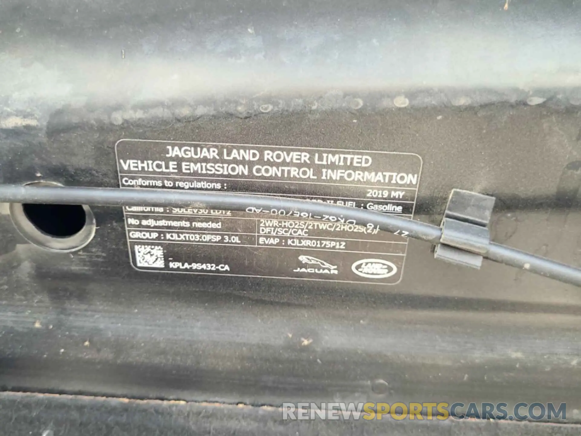 9 Photograph of a damaged car SALWV2SV9KA820406 LAND ROVER RANGE ROVER SPORT 2019