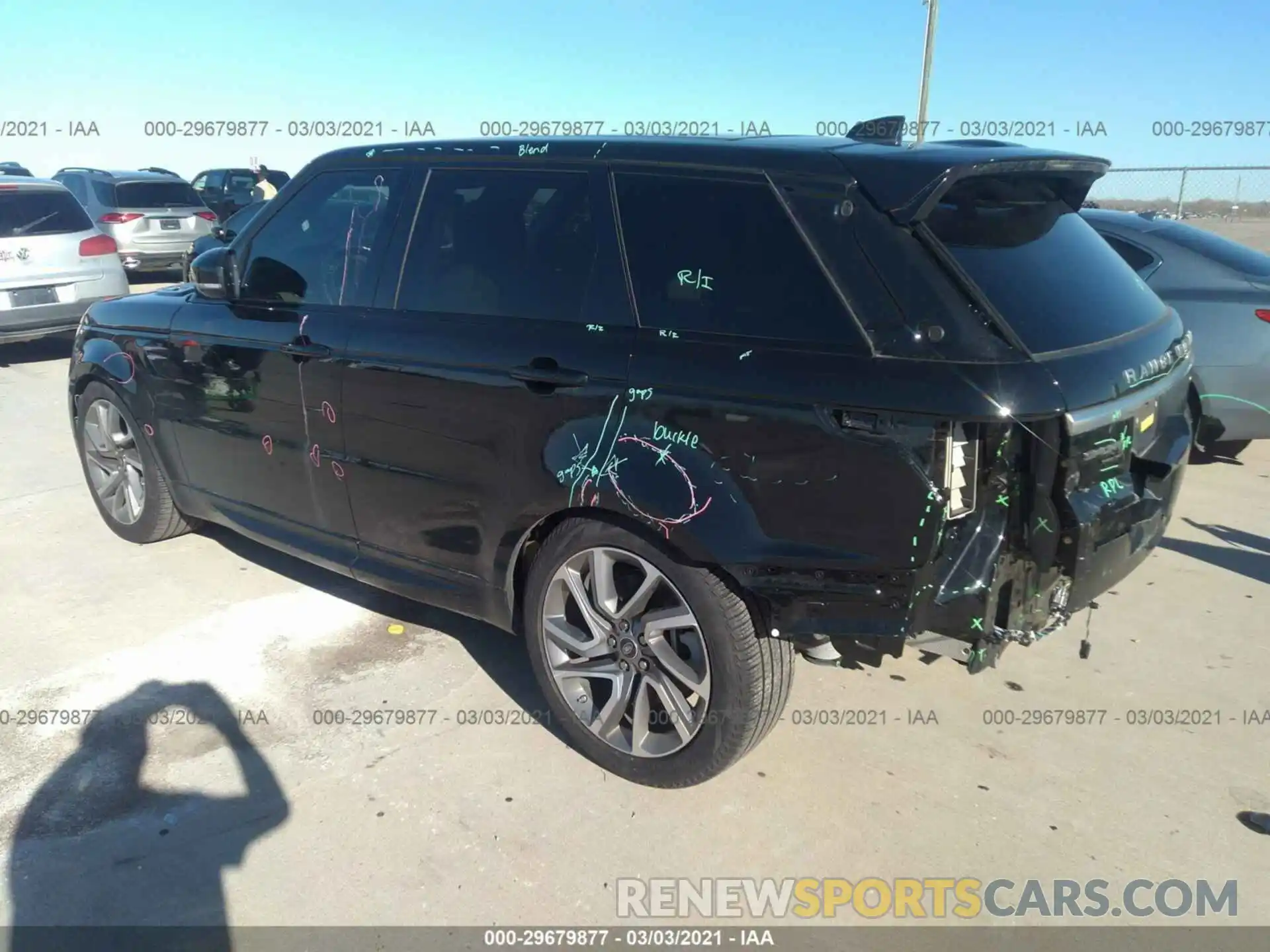 3 Photograph of a damaged car SALWR2RY9LA720148 LAND ROVER RANGE ROVER SPORT 2020