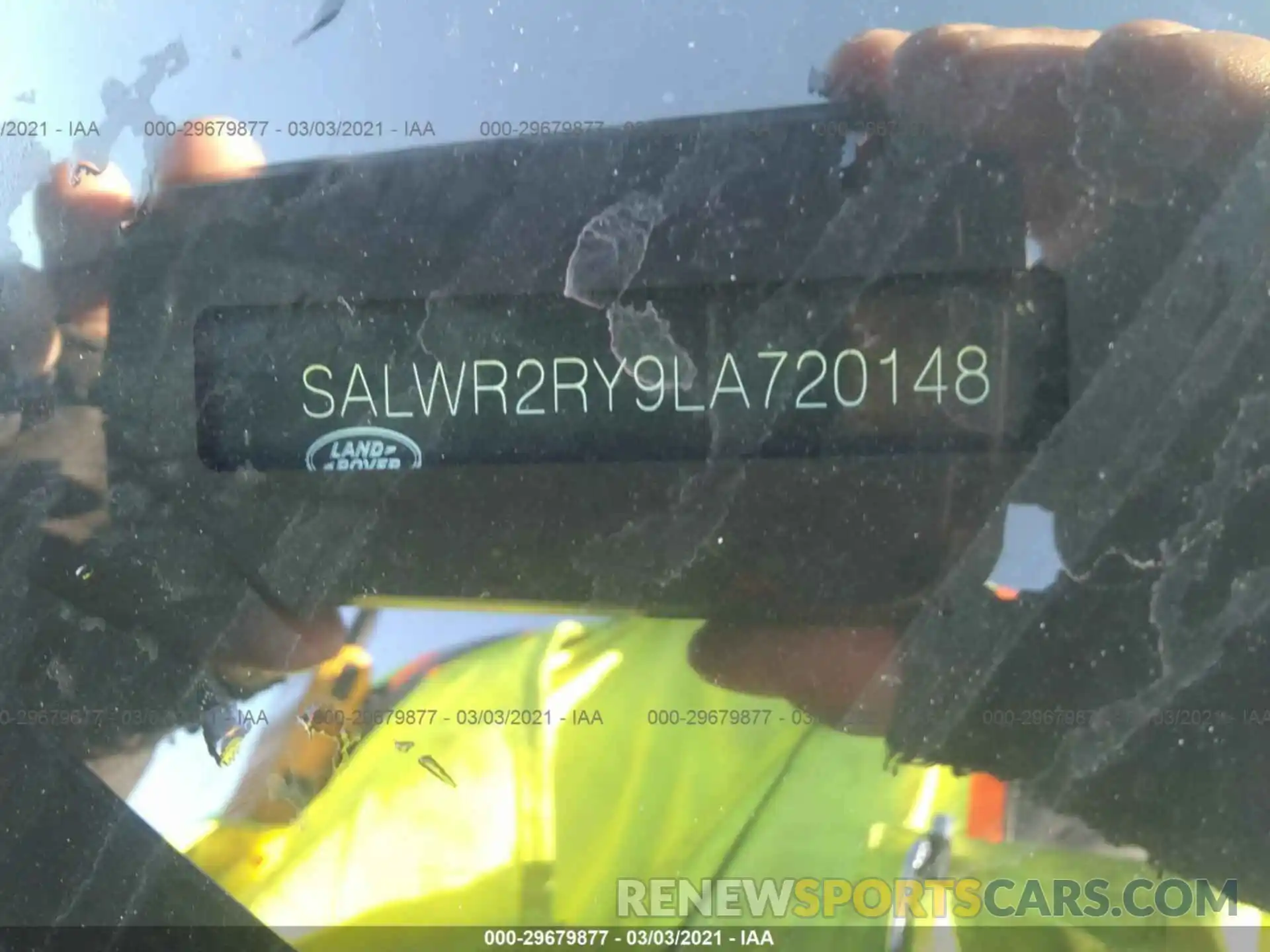 9 Photograph of a damaged car SALWR2RY9LA720148 LAND ROVER RANGE ROVER SPORT 2020