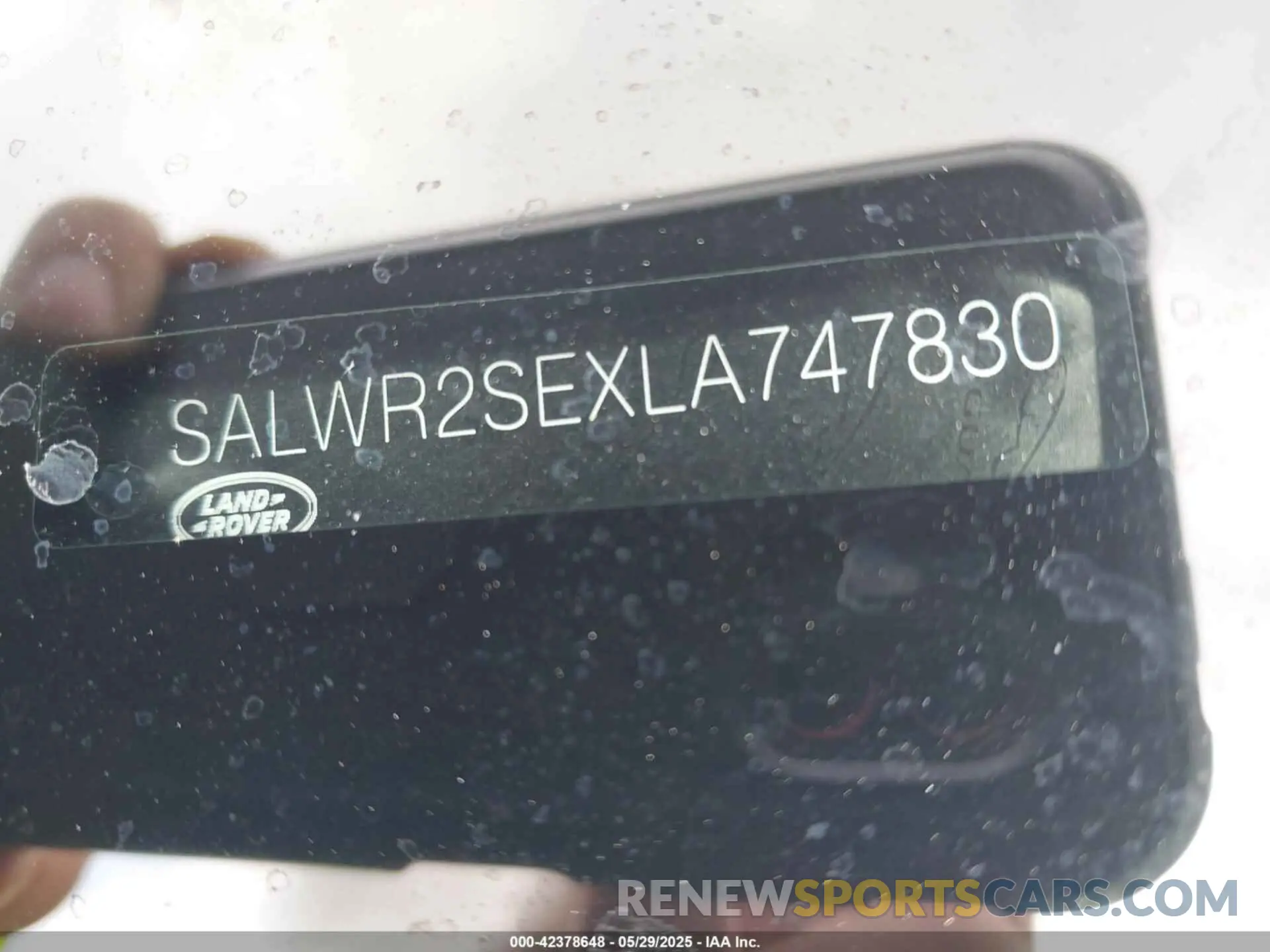9 Photograph of a damaged car SALWR2SEXLA747830 LAND ROVER RANGE ROVER SPORT 2020