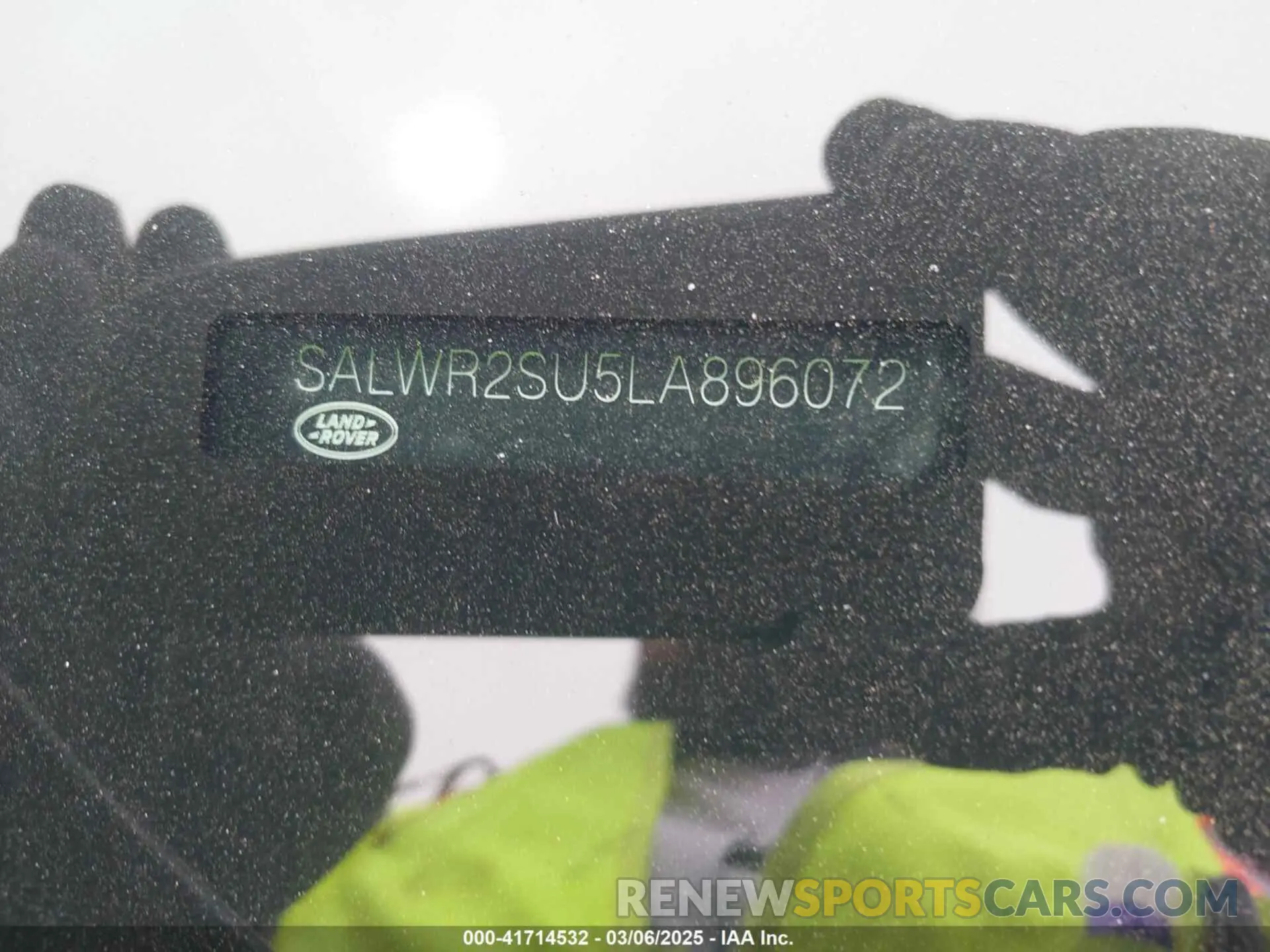 9 Photograph of a damaged car SALWR2SU5LA896072 LAND ROVER RANGE ROVER SPORT 2020