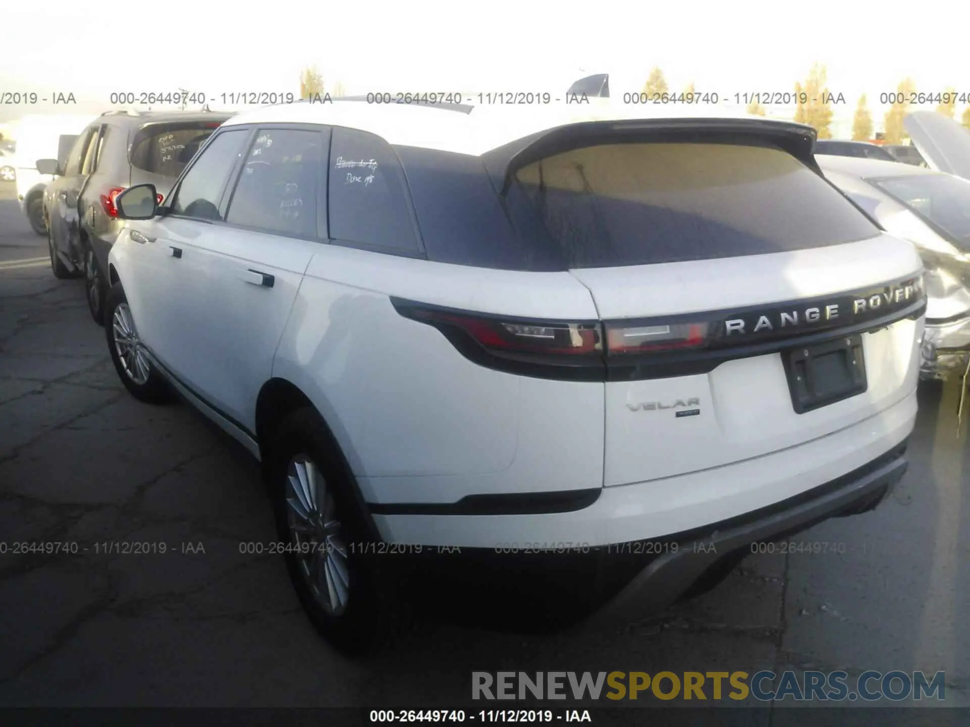 3 Photograph of a damaged car SALYA2EX1KA200912 LAND ROVER RANGE ROVER VELAR 2019