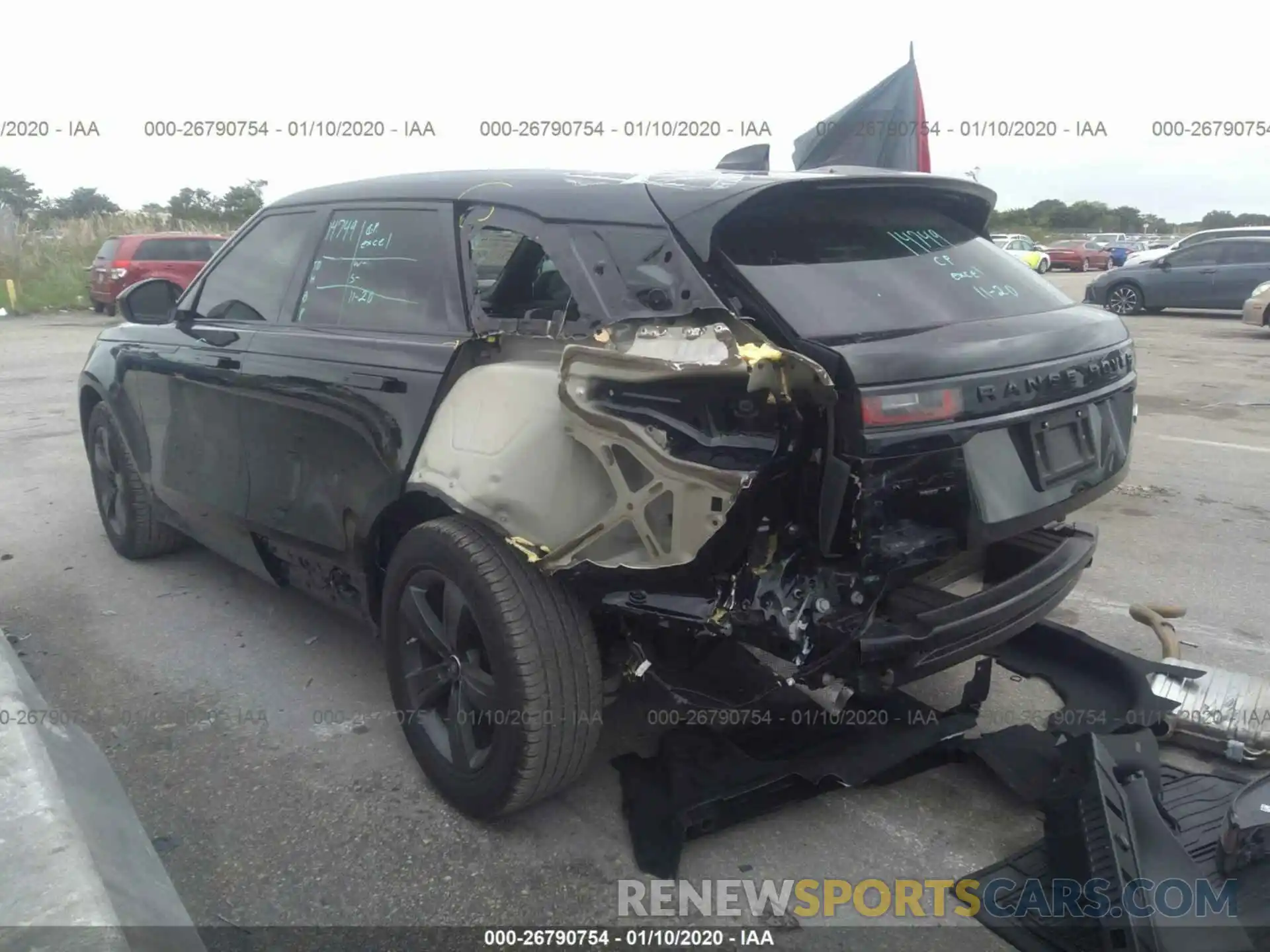 3 Photograph of a damaged car SALYB2EX4KA210220 LAND ROVER RANGE ROVER VELAR 2019