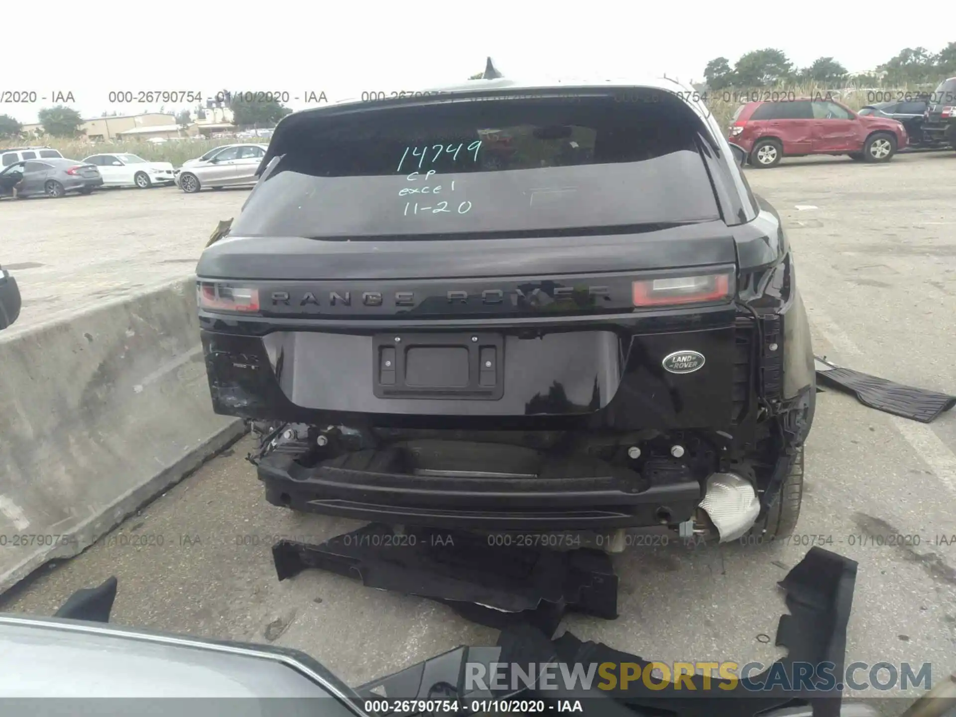 6 Photograph of a damaged car SALYB2EX4KA210220 LAND ROVER RANGE ROVER VELAR 2019