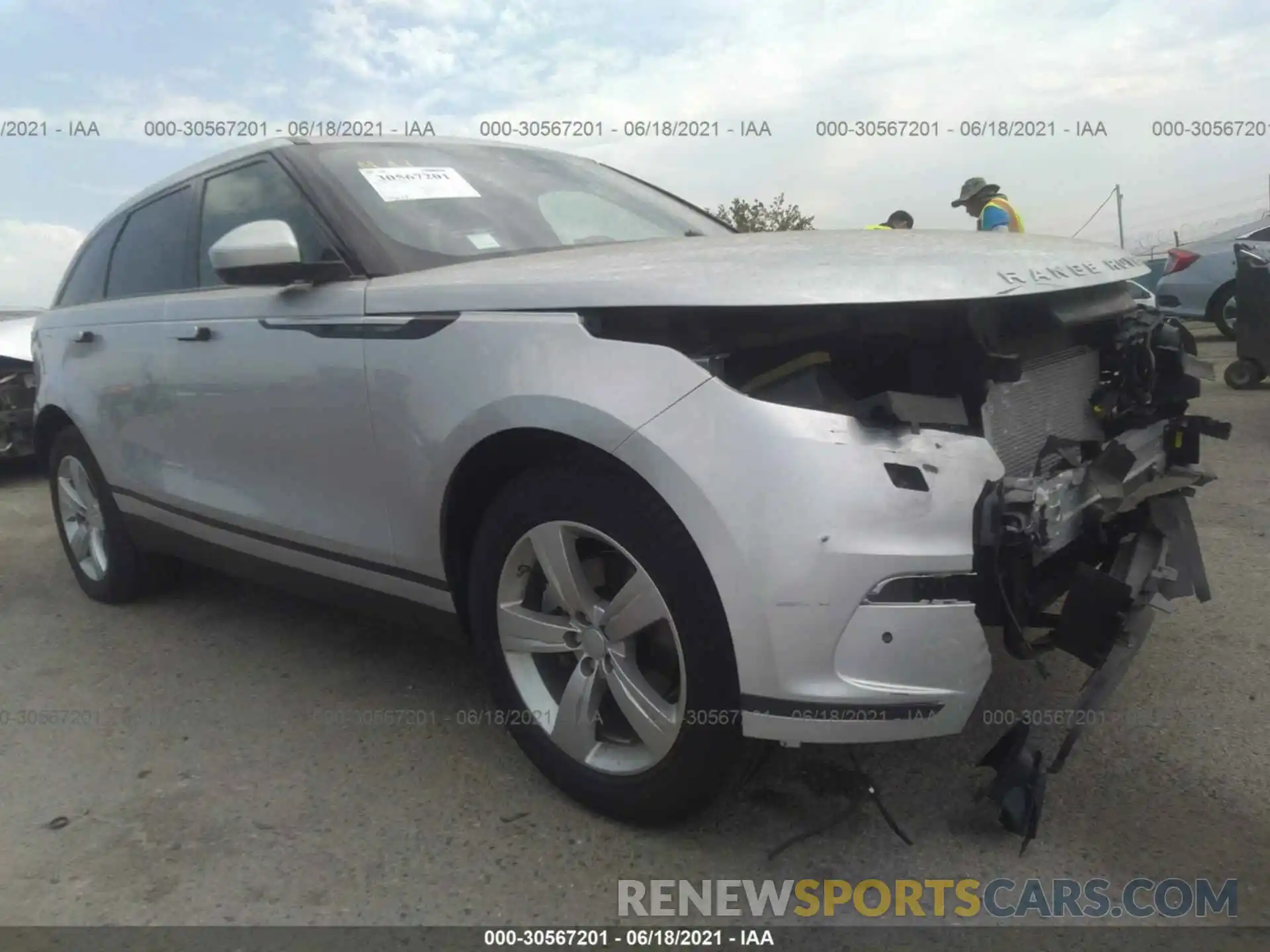 1 Photograph of a damaged car SALYB2EX8KA236089 LAND ROVER RANGE ROVER VELAR 2019