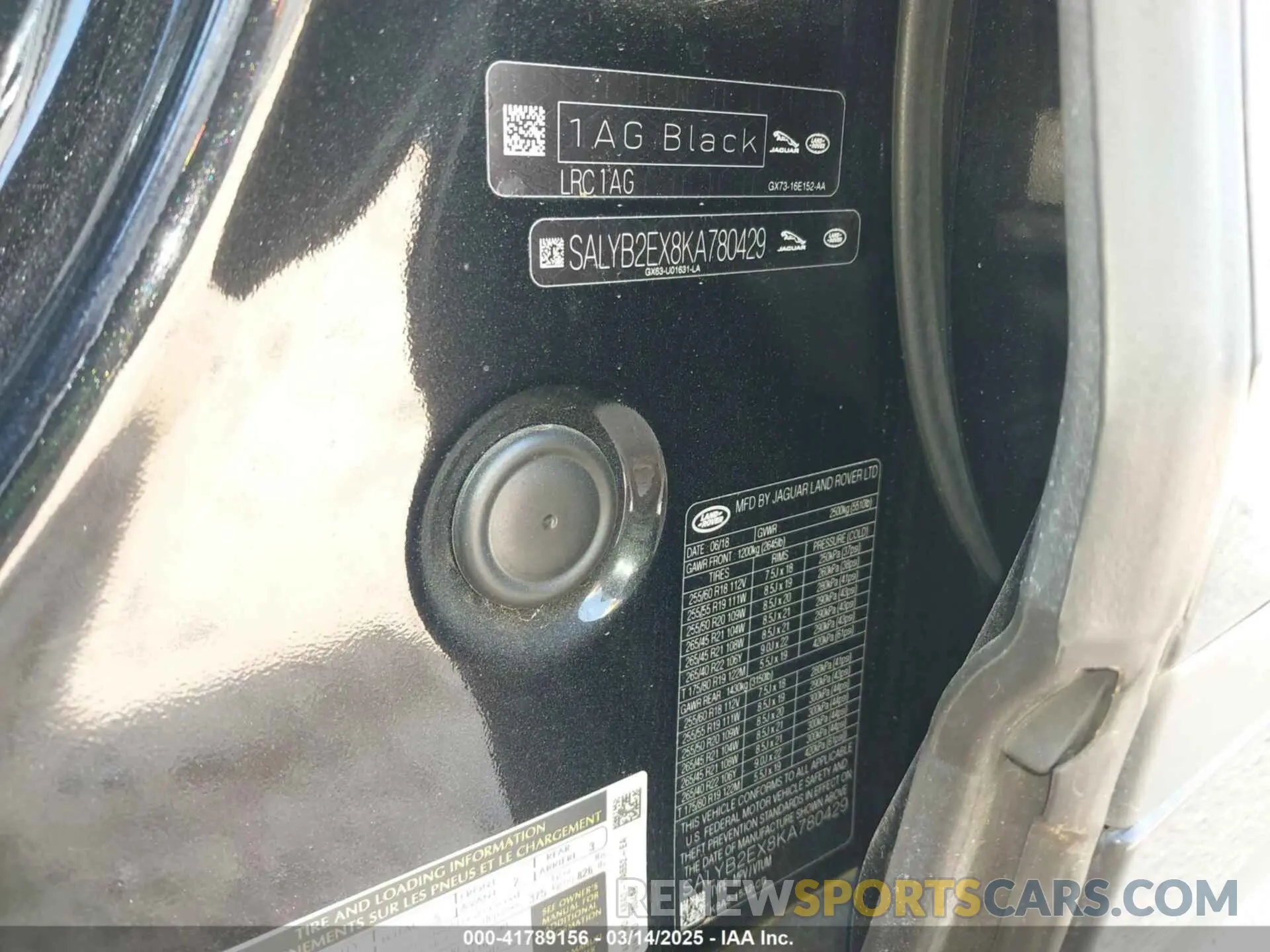 9 Photograph of a damaged car SALYB2EX8KA780429 LAND ROVER RANGE ROVER VELAR 2019