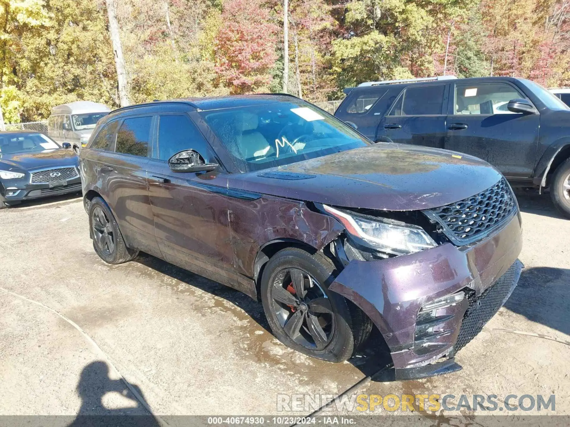 1 Photograph of a damaged car SALYL2EX0KA222975 LAND ROVER RANGE ROVER VELAR 2019