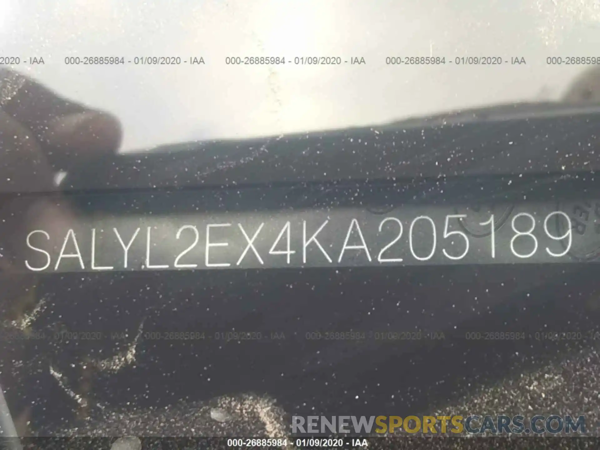 9 Photograph of a damaged car SALYL2EX4KA205189 LAND ROVER RANGE ROVER VELAR 2019