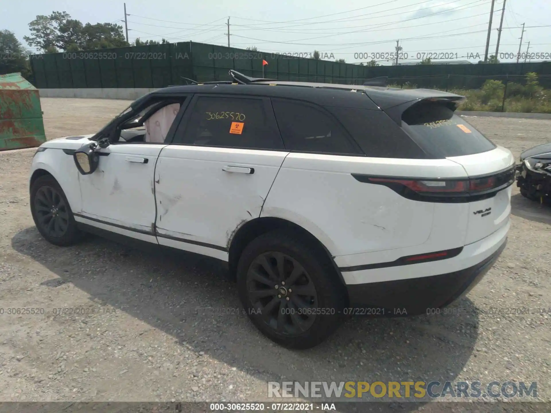 3 Photograph of a damaged car SALYL2EX6KA783665 LAND ROVER RANGE ROVER VELAR 2019