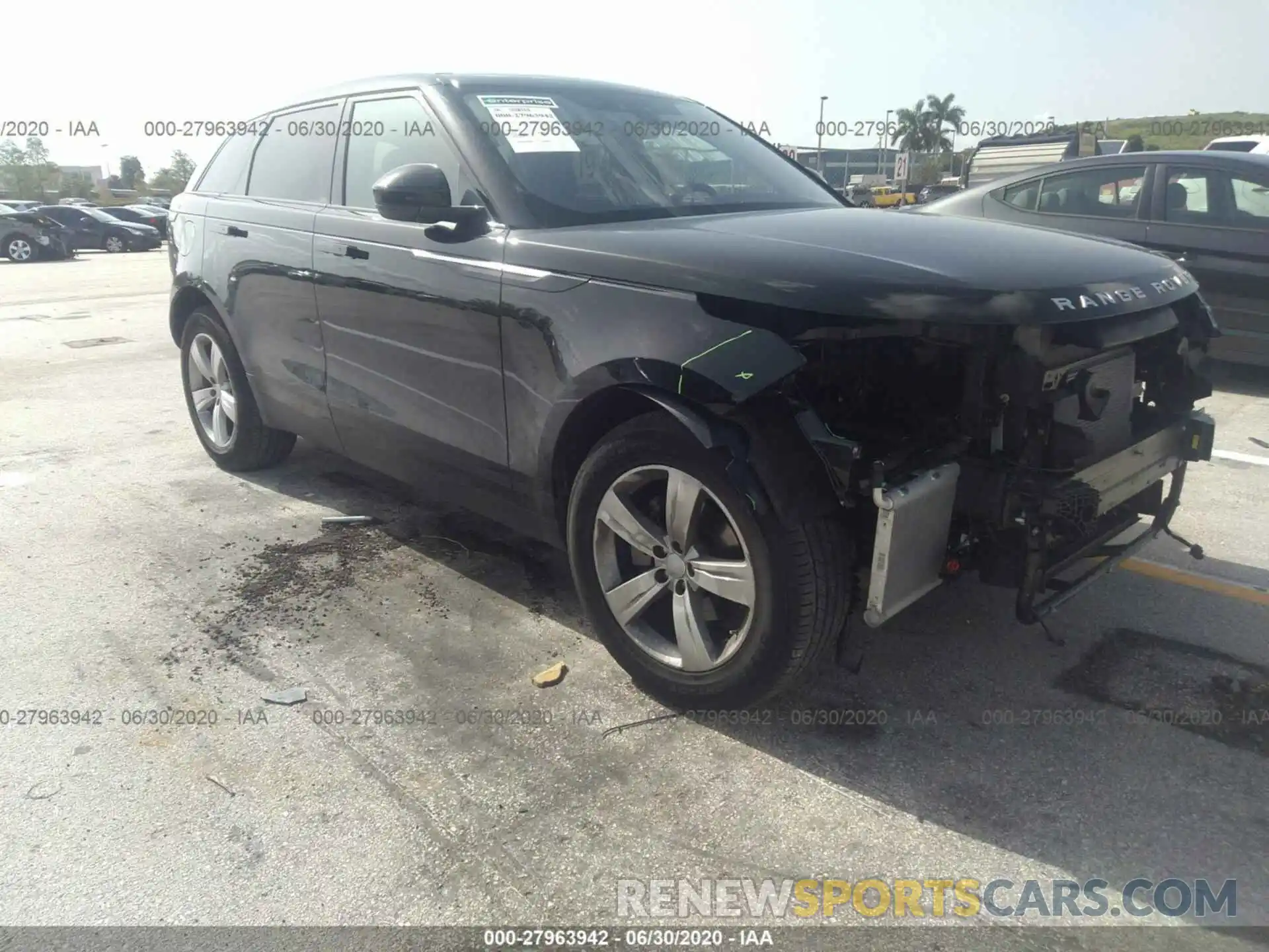 1 Photograph of a damaged car SALYB2EX3LA247972 LAND ROVER RANGE ROVER VELAR 2020