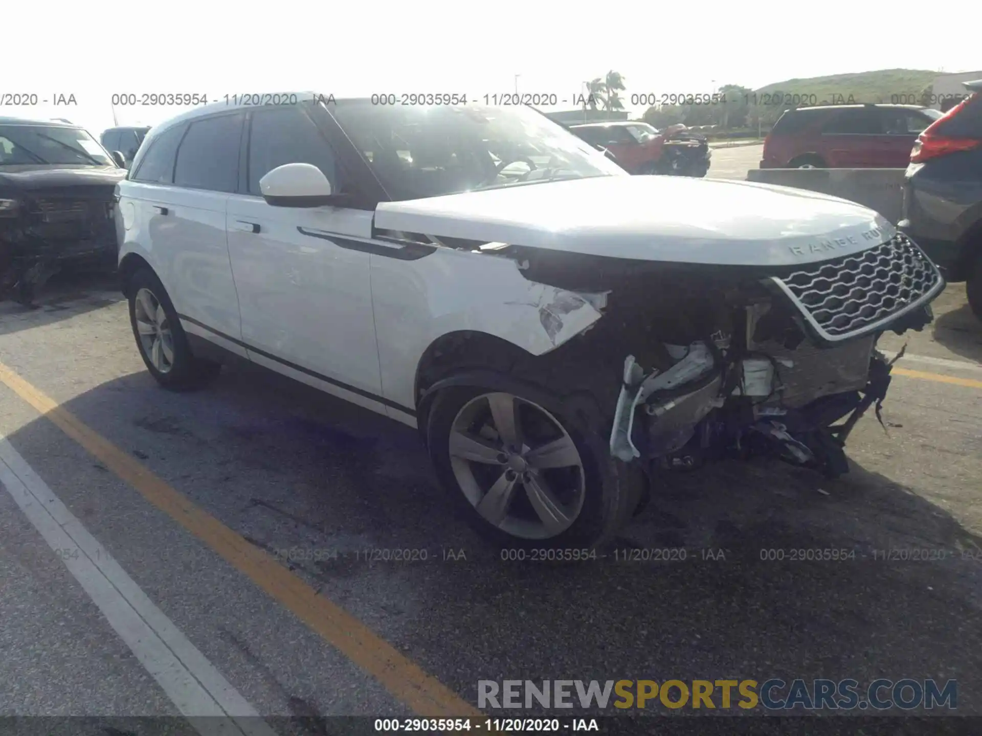 1 Photograph of a damaged car SALYB2EX5LA254468 LAND ROVER RANGE ROVER VELAR 2020