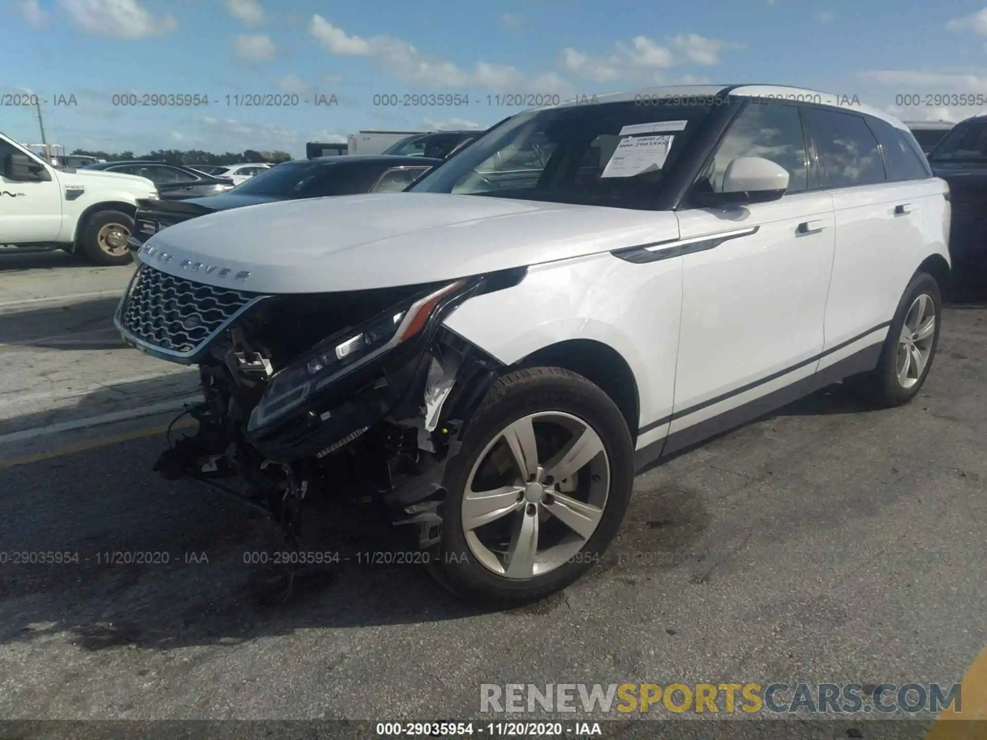 2 Photograph of a damaged car SALYB2EX5LA254468 LAND ROVER RANGE ROVER VELAR 2020