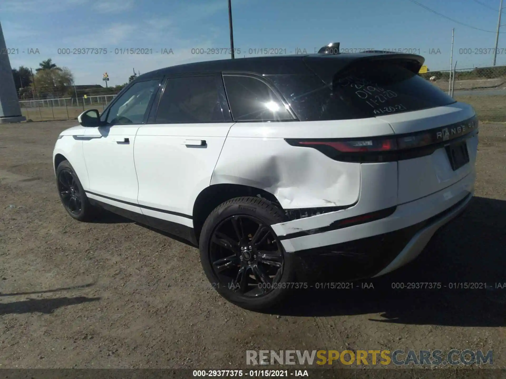 3 Photograph of a damaged car SALYB2EX5LA270198 LAND ROVER RANGE ROVER VELAR 2020