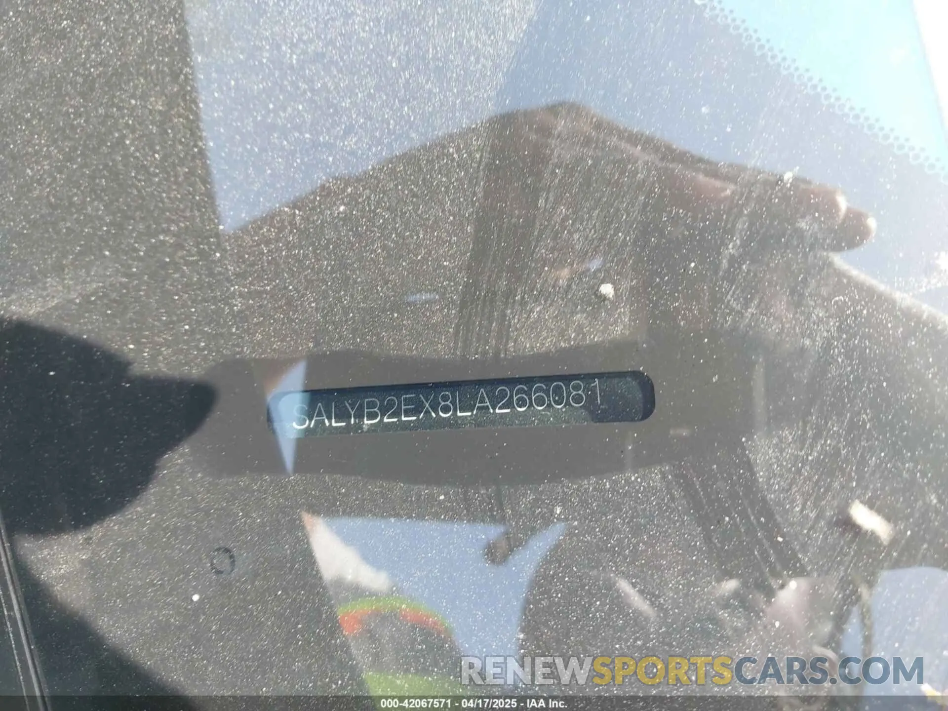 9 Photograph of a damaged car SALYB2EX8LA266081 LAND ROVER RANGE ROVER VELAR 2020
