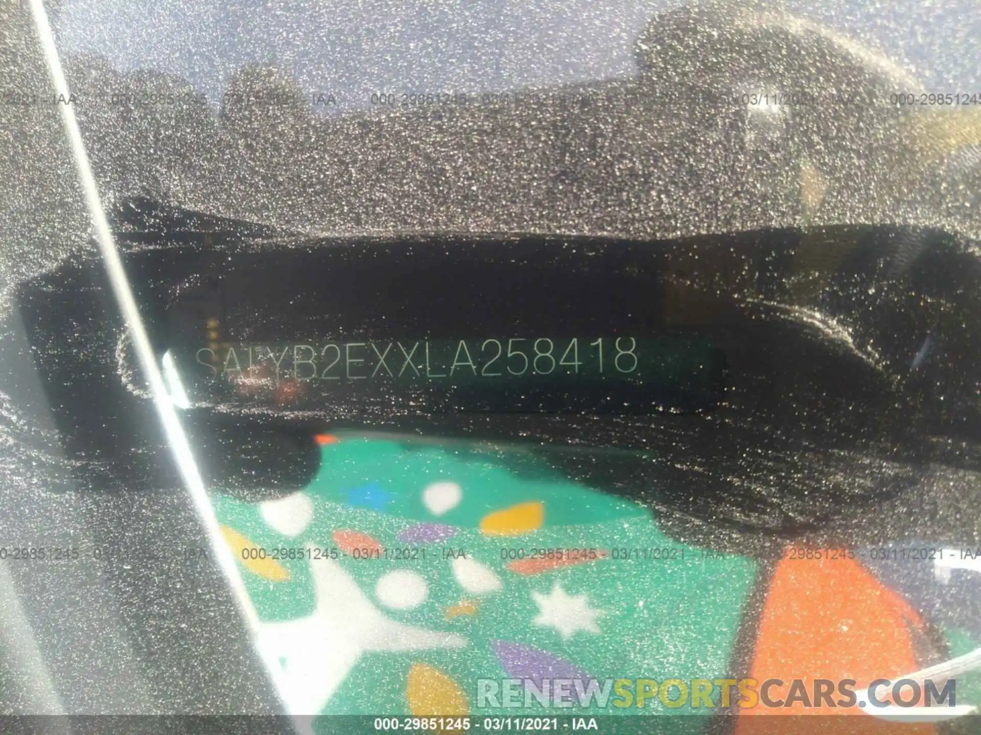 9 Photograph of a damaged car SALYB2EXXLA258418 LAND ROVER RANGE ROVER VELAR 2020