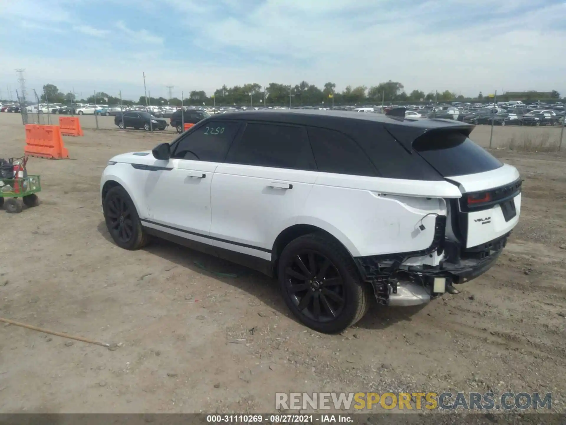 3 Photograph of a damaged car SALYK2EX2LA238051 LAND ROVER RANGE ROVER VELAR 2020