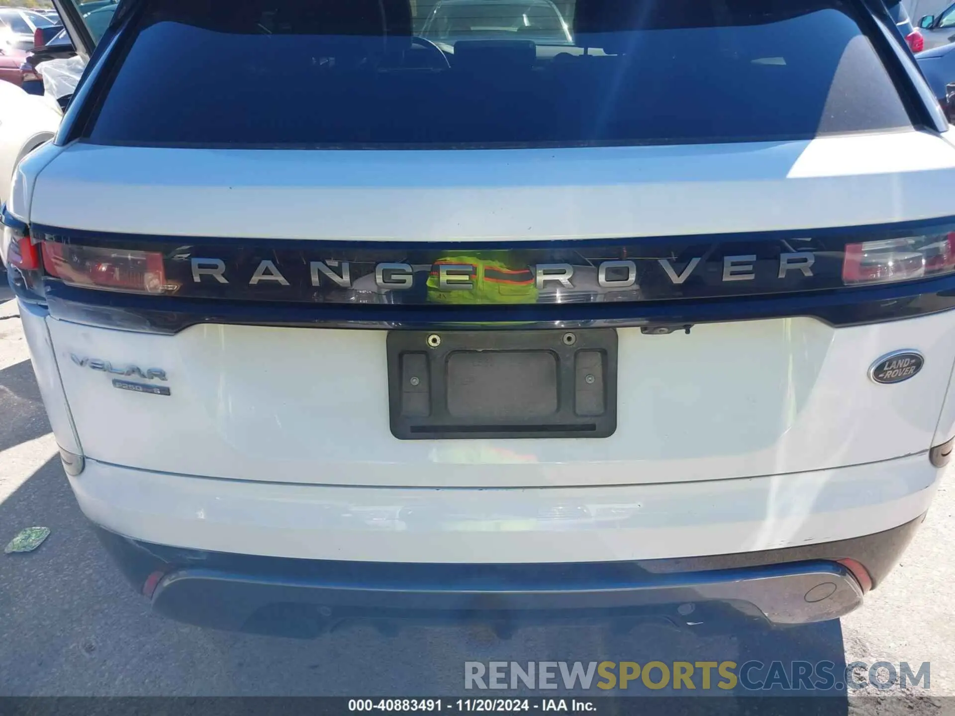 15 Photograph of a damaged car SALYK2EX3LA238074 LAND ROVER RANGE ROVER VELAR 2020