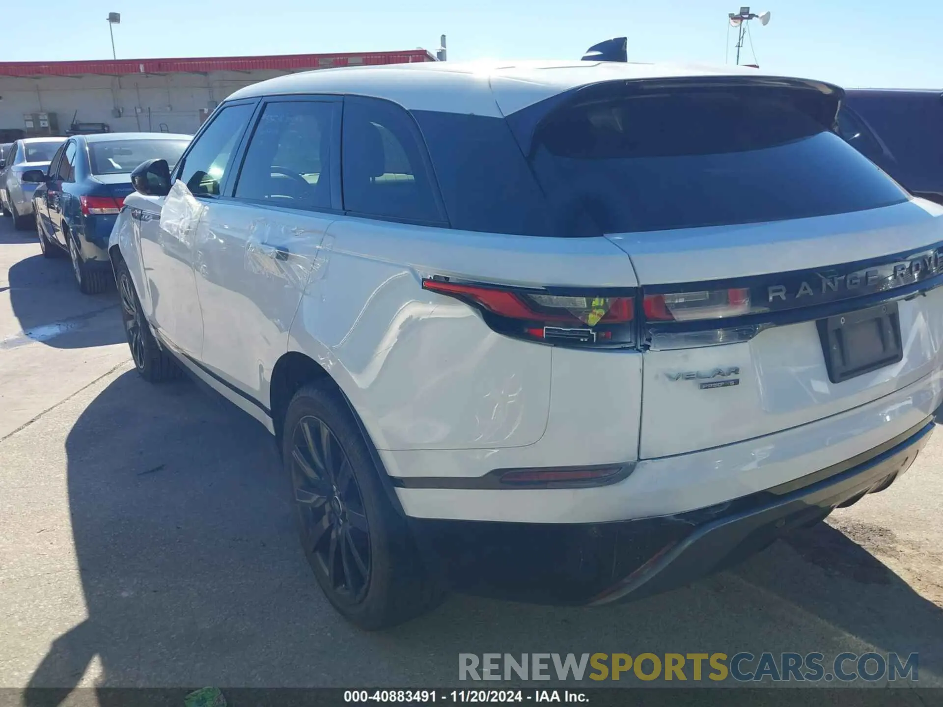 3 Photograph of a damaged car SALYK2EX3LA238074 LAND ROVER RANGE ROVER VELAR 2020