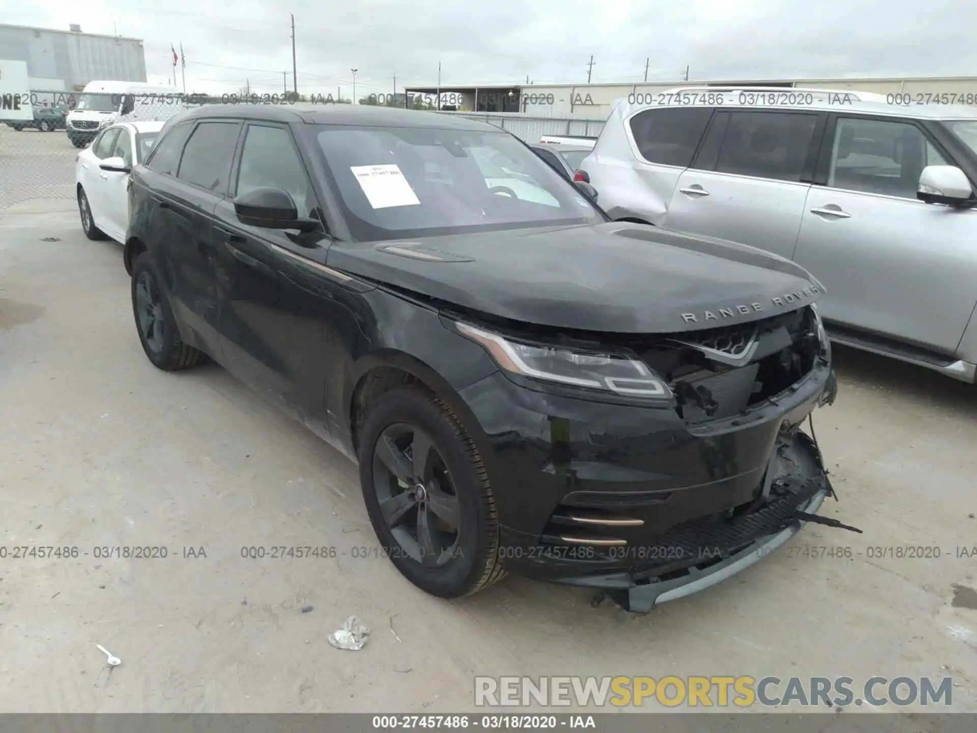 1 Photograph of a damaged car SALYK2EX4LA253361 LAND ROVER RANGE ROVER VELAR 2020