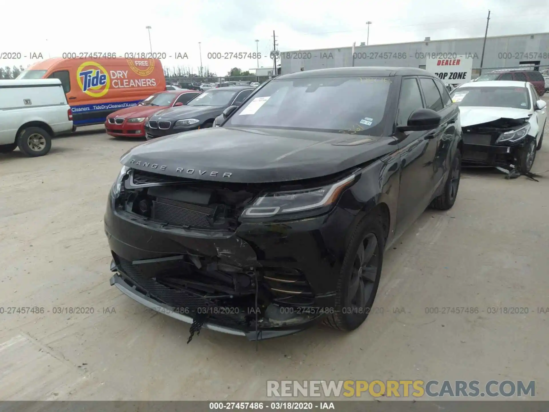 2 Photograph of a damaged car SALYK2EX4LA253361 LAND ROVER RANGE ROVER VELAR 2020