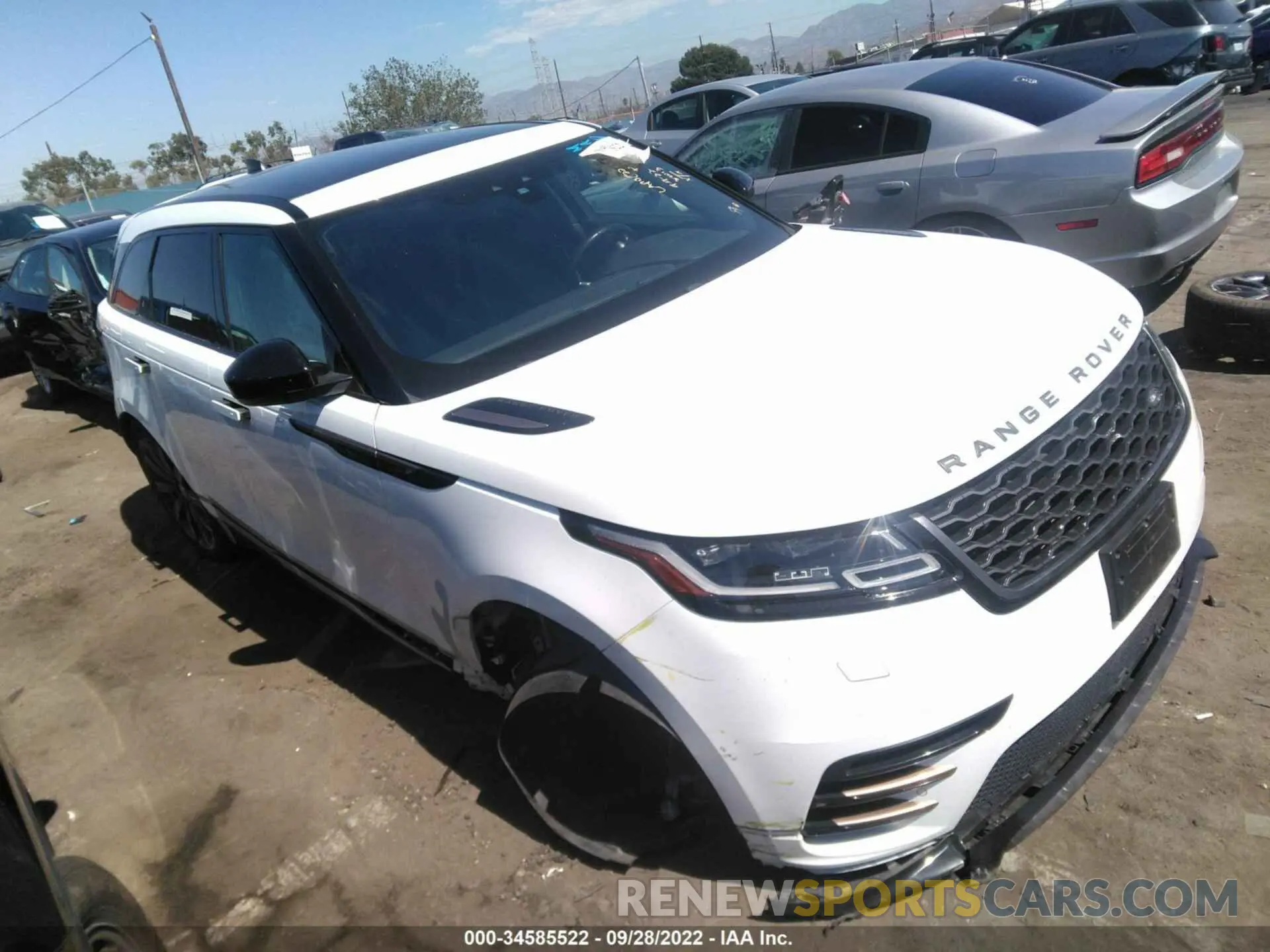 1 Photograph of a damaged car SALYK2EX6LA238893 LAND ROVER RANGE ROVER VELAR 2020