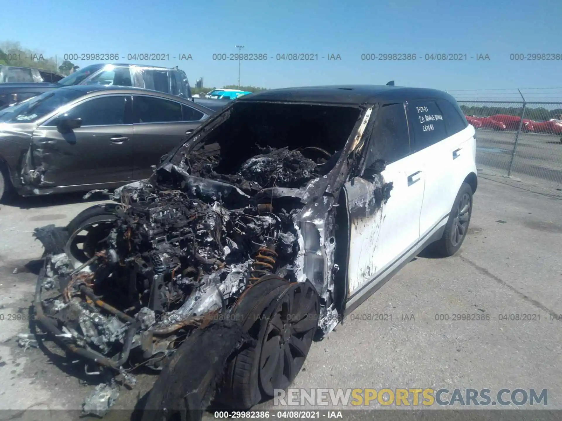 2 Photograph of a damaged car SALYK2EX7LA267643 LAND ROVER RANGE ROVER VELAR 2020