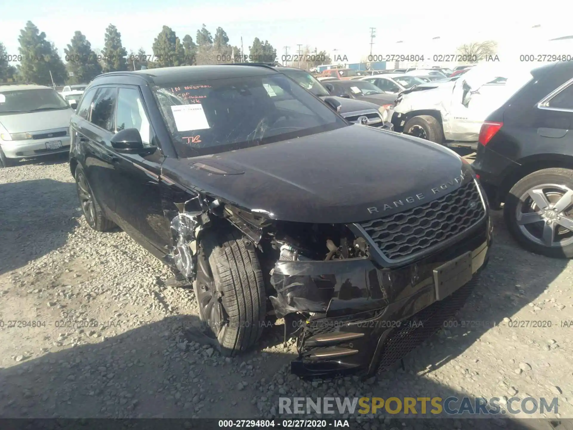 1 Photograph of a damaged car SALYK2EX8LA240256 LAND ROVER RANGE ROVER VELAR 2020