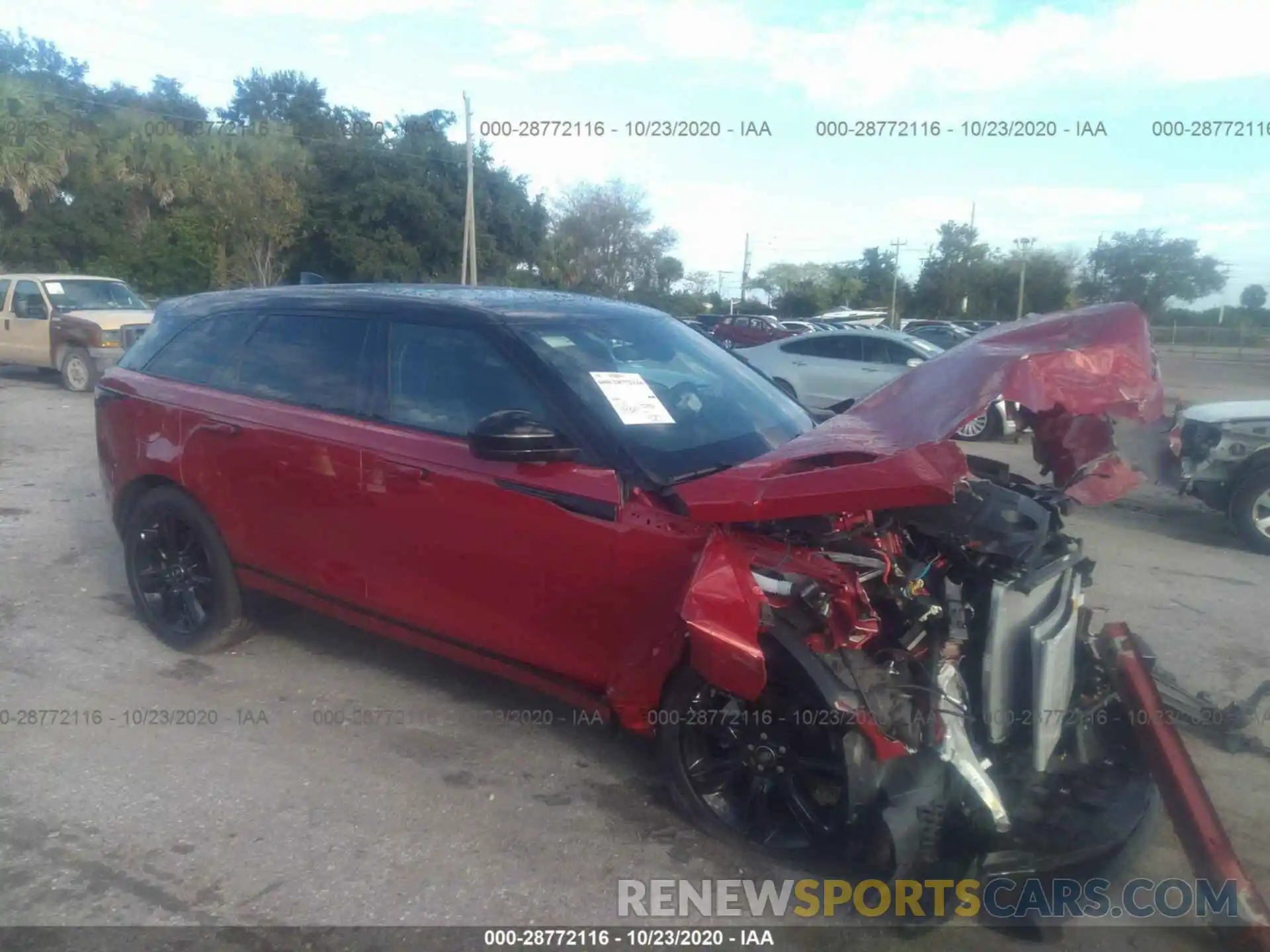 1 Photograph of a damaged car SALYK2EX9LA283634 LAND ROVER RANGE ROVER VELAR 2020