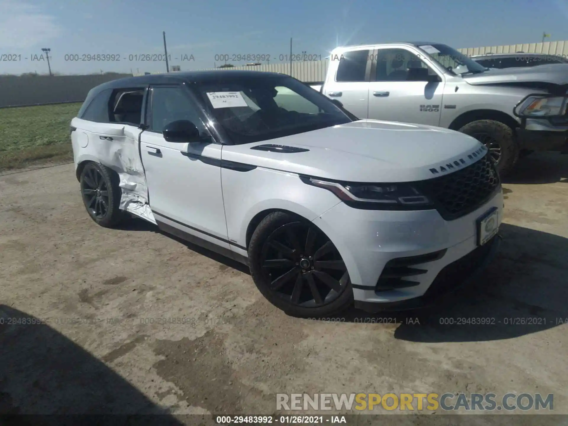 1 Photograph of a damaged car SALYK2FV8LA243994 LAND ROVER RANGE ROVER VELAR 2020