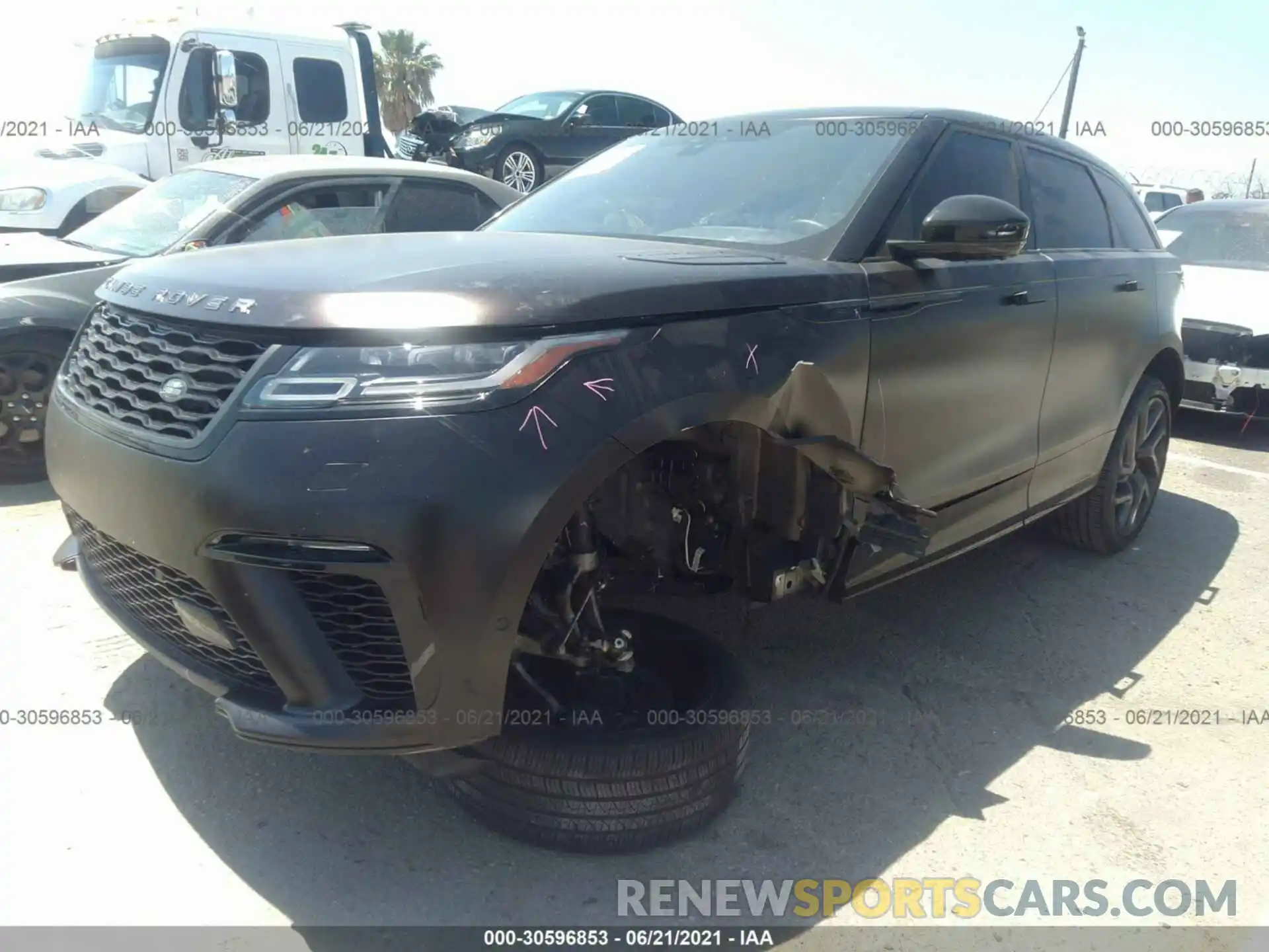 2 Photograph of a damaged car SALYU2EE2LA264383 LAND ROVER RANGE ROVER VELAR 2020