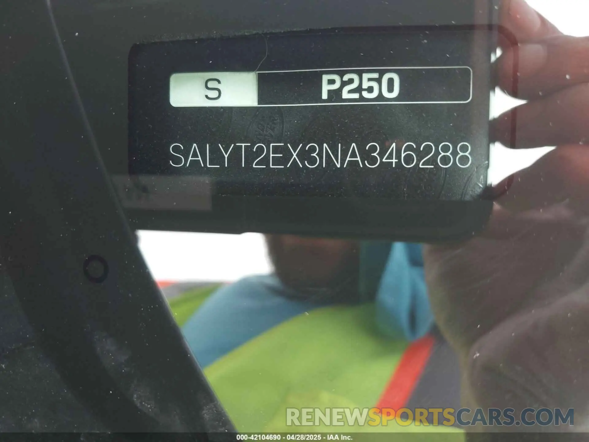 9 Photograph of a damaged car SALYT2EX3NA346288 LAND ROVER RANGE ROVER VELAR 2022