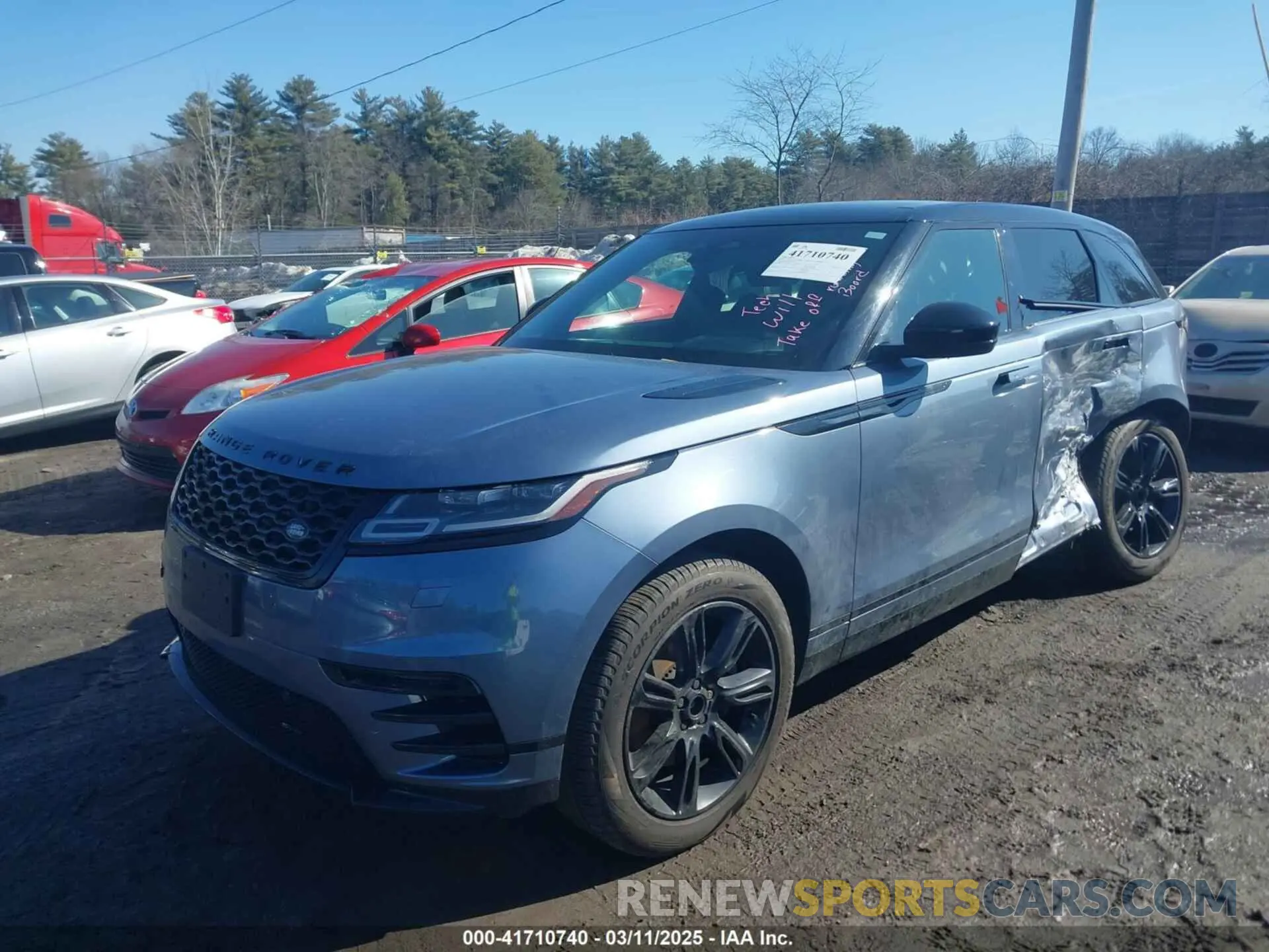 2 Photograph of a damaged car SALYT2EX2PA356975 LAND ROVER RANGE ROVER VELAR 2023