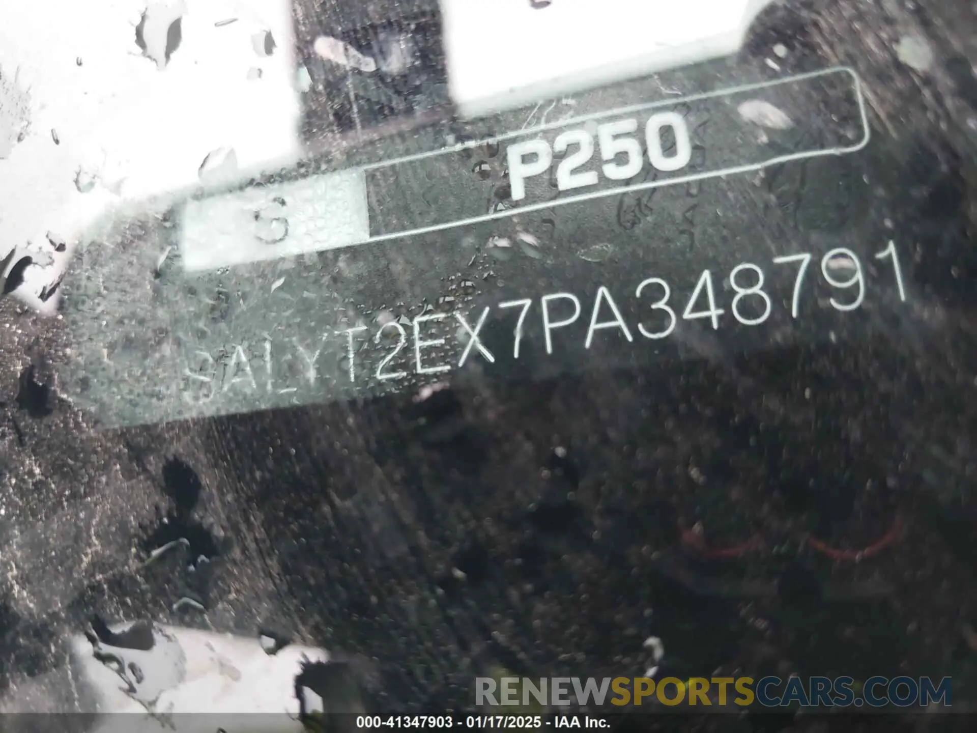 9 Photograph of a damaged car SALYT2EX7PA348791 LAND ROVER RANGE ROVER VELAR 2023