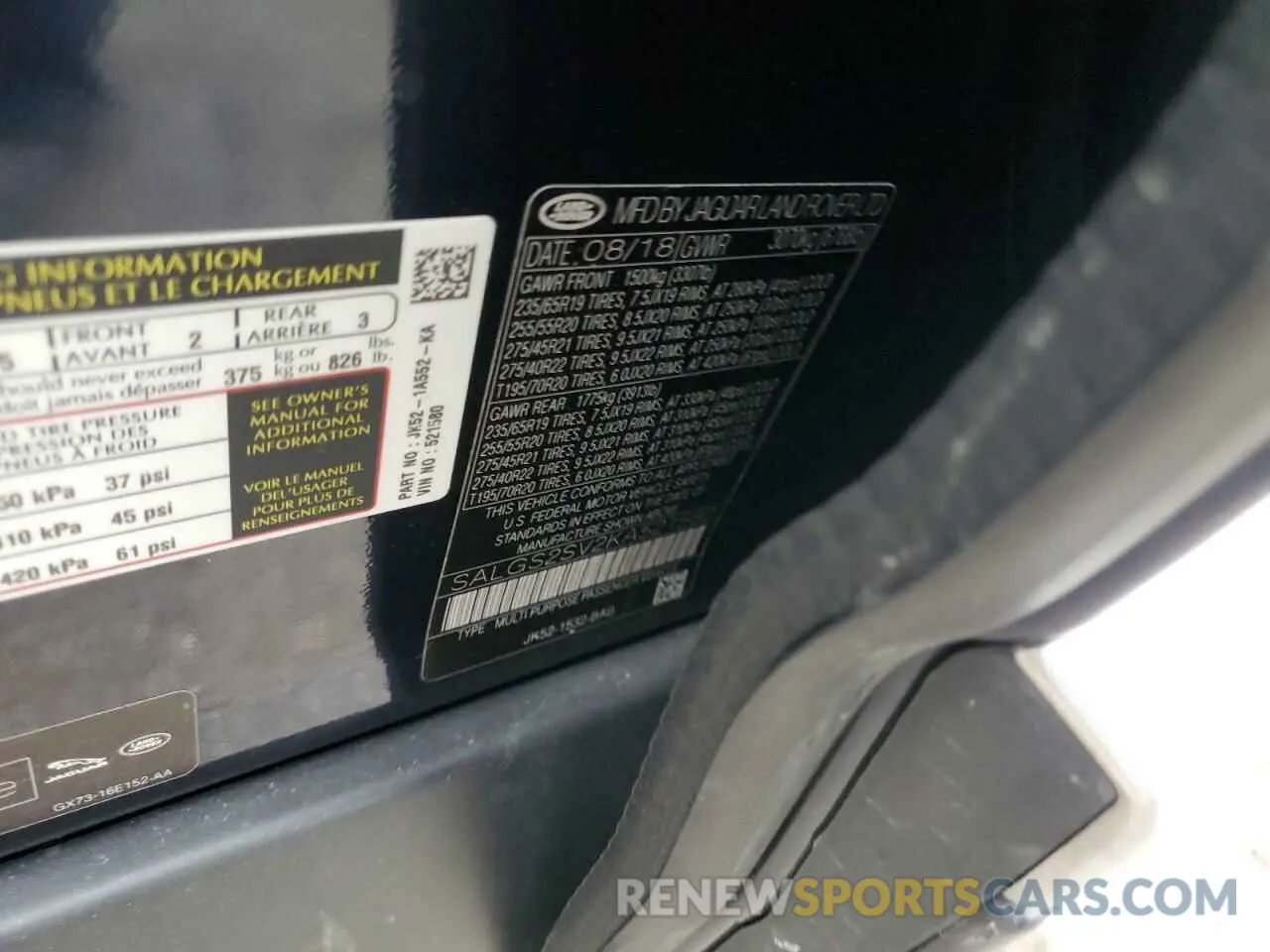 13 Photograph of a damaged car SALGS2SV2KA521580 LAND ROVER RANGEROVER 2019