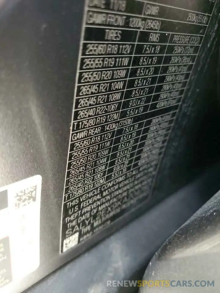 14 Photograph of a damaged car SALYL2EX9KA204782 LAND ROVER RANGEROVER 2019