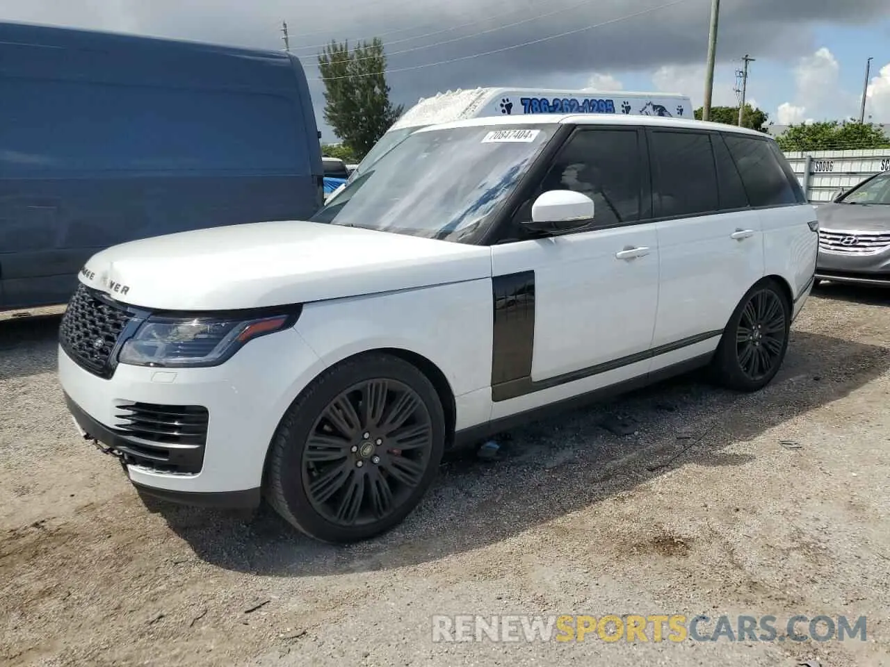 1 Photograph of a damaged car SALGR2SUXMA427503 LAND ROVER RANGEROVER 2021
