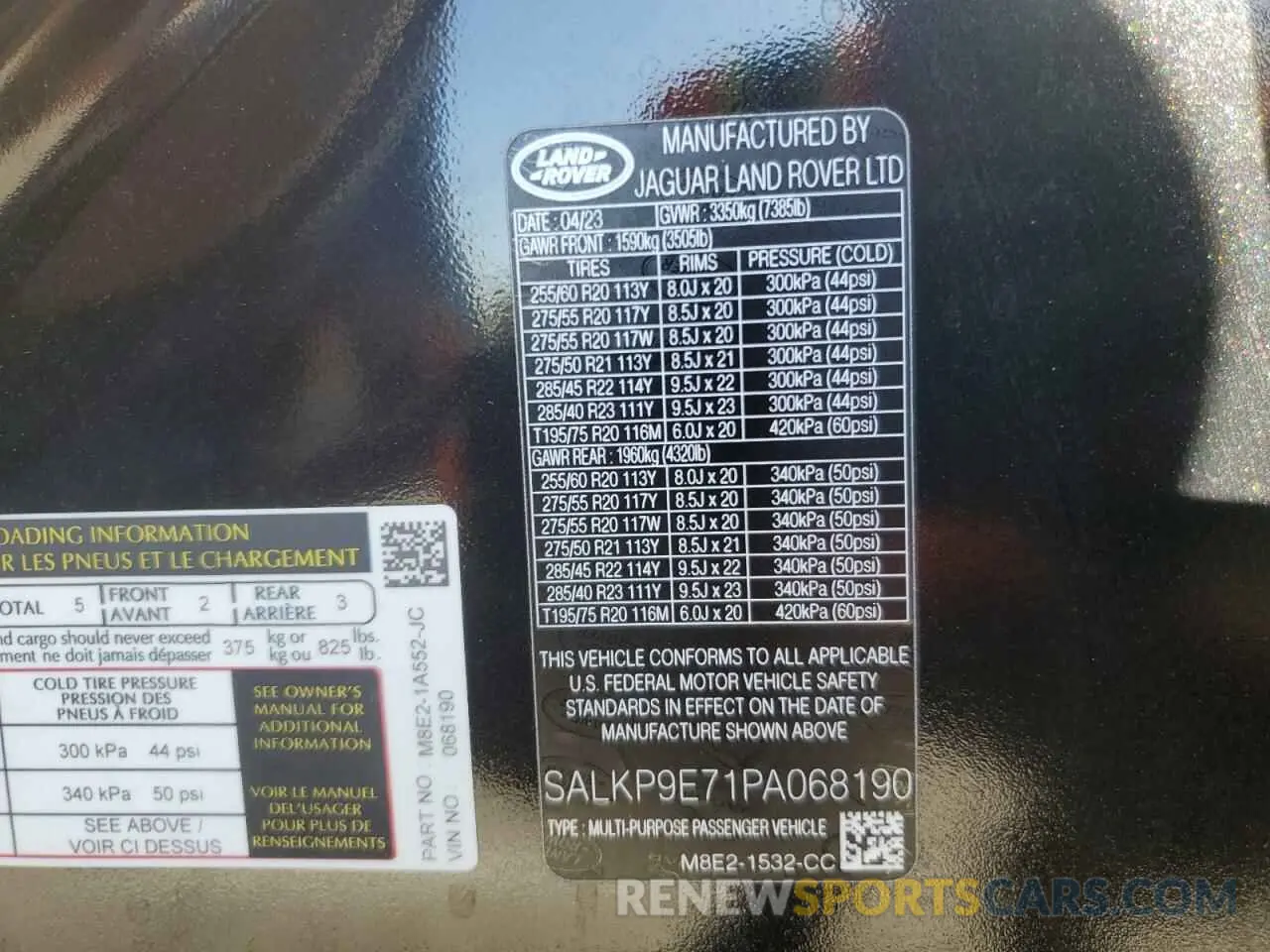 15 Photograph of a damaged car SALKP9E71PA068190 LAND ROVER RANGEROVER 2023