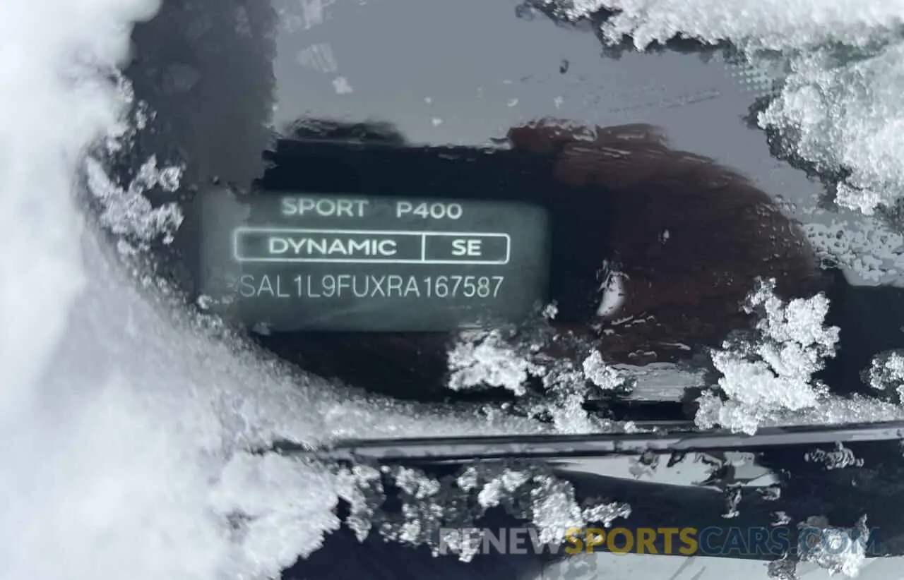 10 Photograph of a damaged car SAL1L9FUXRA167587 LAND ROVER RANGEROVER 2024