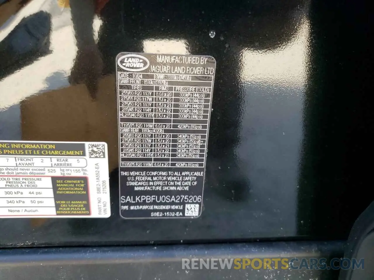 14 Photograph of a damaged car SALKPBFU0SA275206 LAND ROVER RANGEROVER 2025