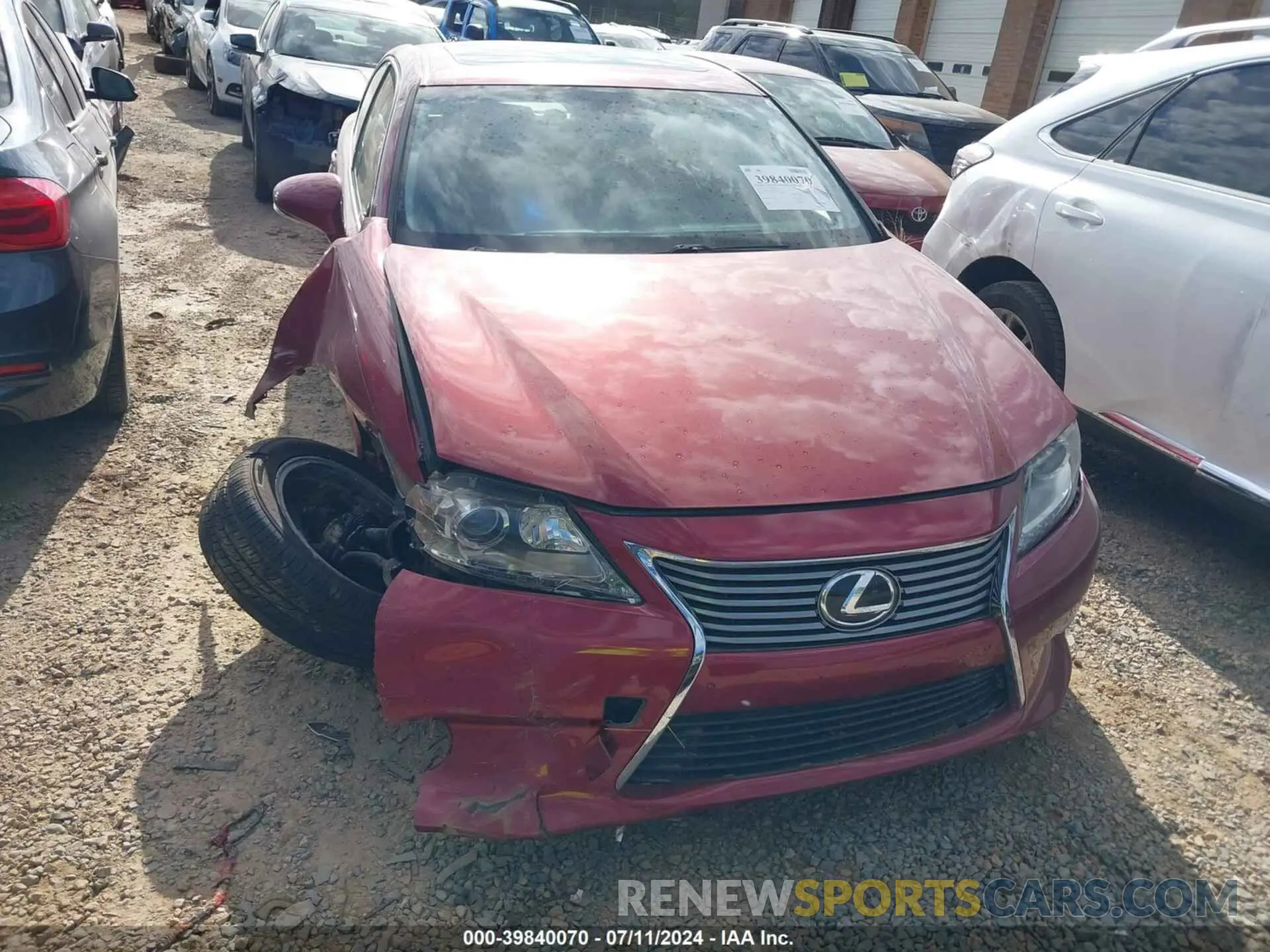 12 Photograph of a damaged car JTHBK1GG0E2146162 LEXUS ES 2014