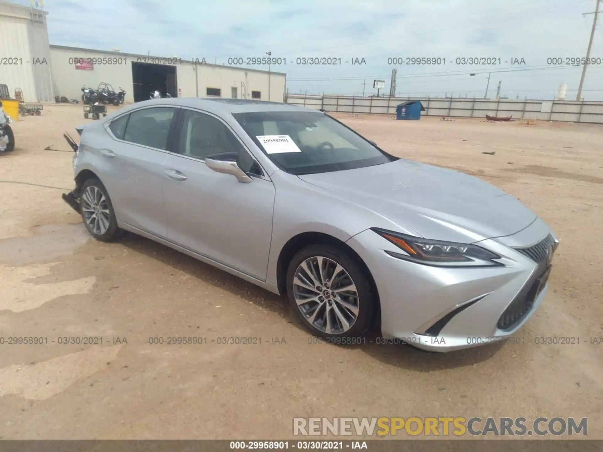 1 Photograph of a damaged car 58ABZ1B13KU025582 LEXUS ES 2019