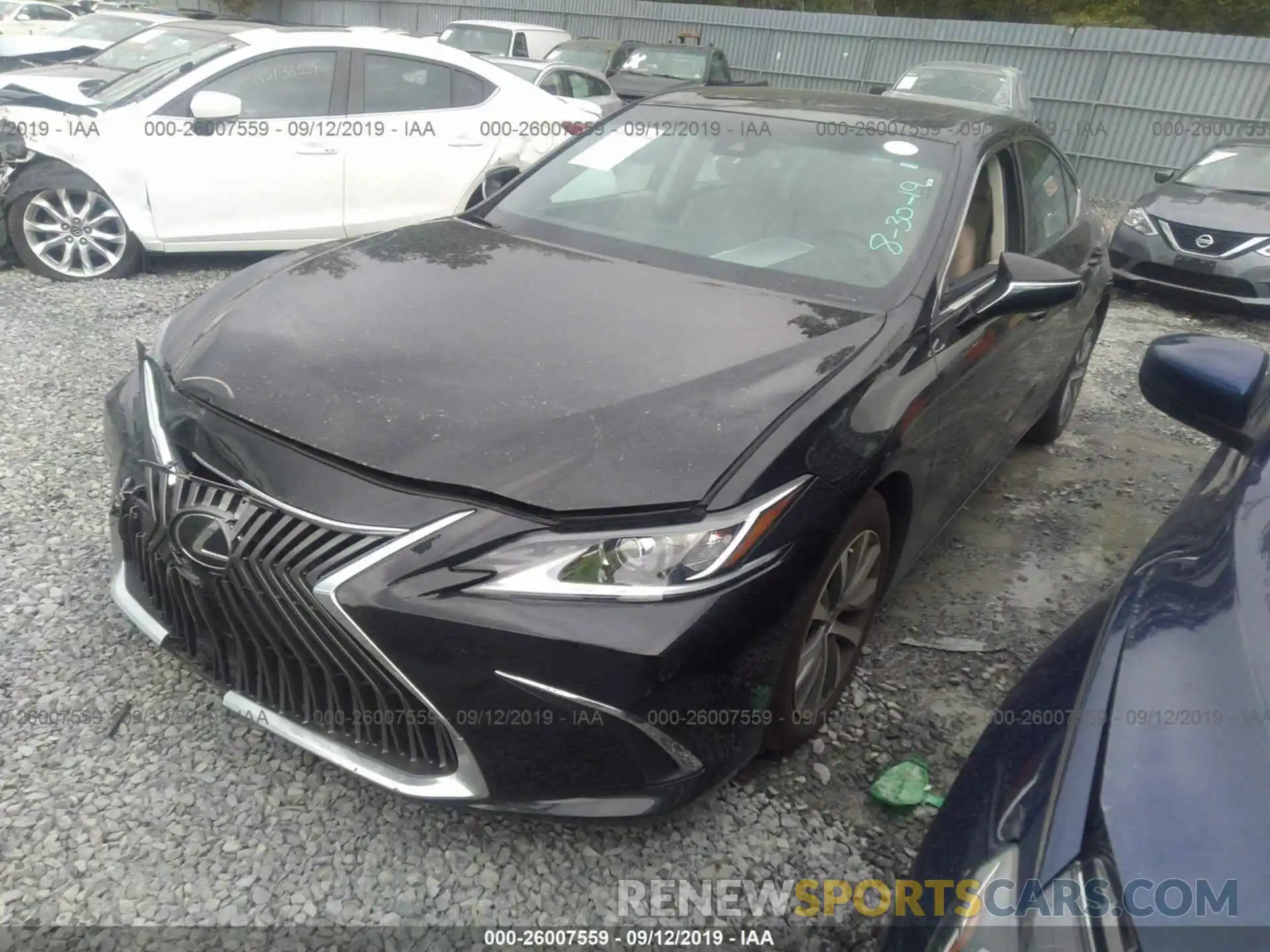 2 Photograph of a damaged car 58ABZ1B15KU029231 LEXUS ES 2019