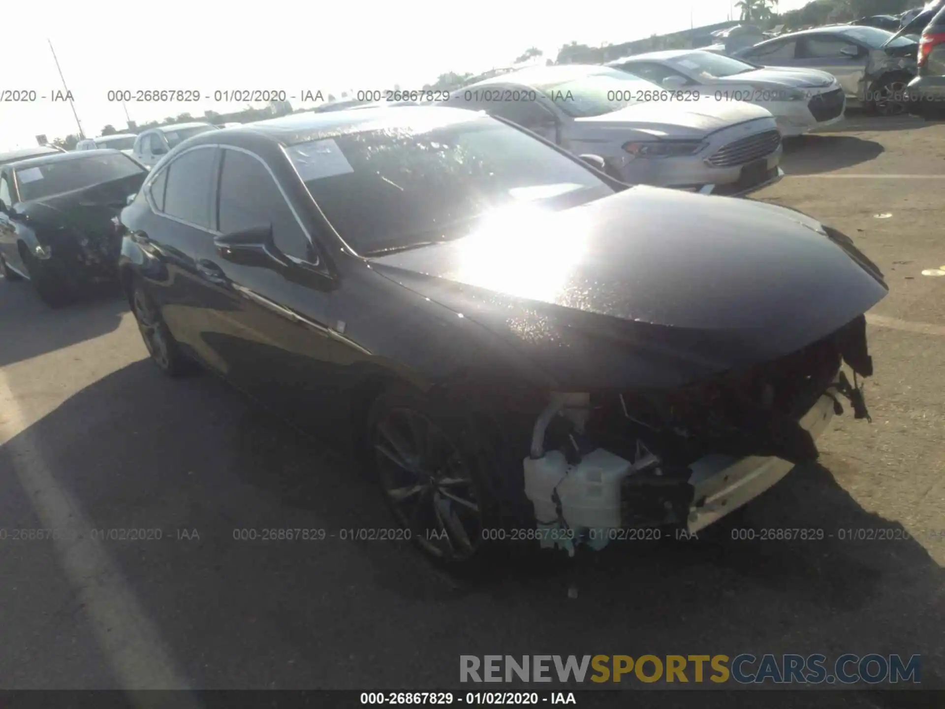 1 Photograph of a damaged car 58ABZ1B19KU007281 LEXUS ES 2019