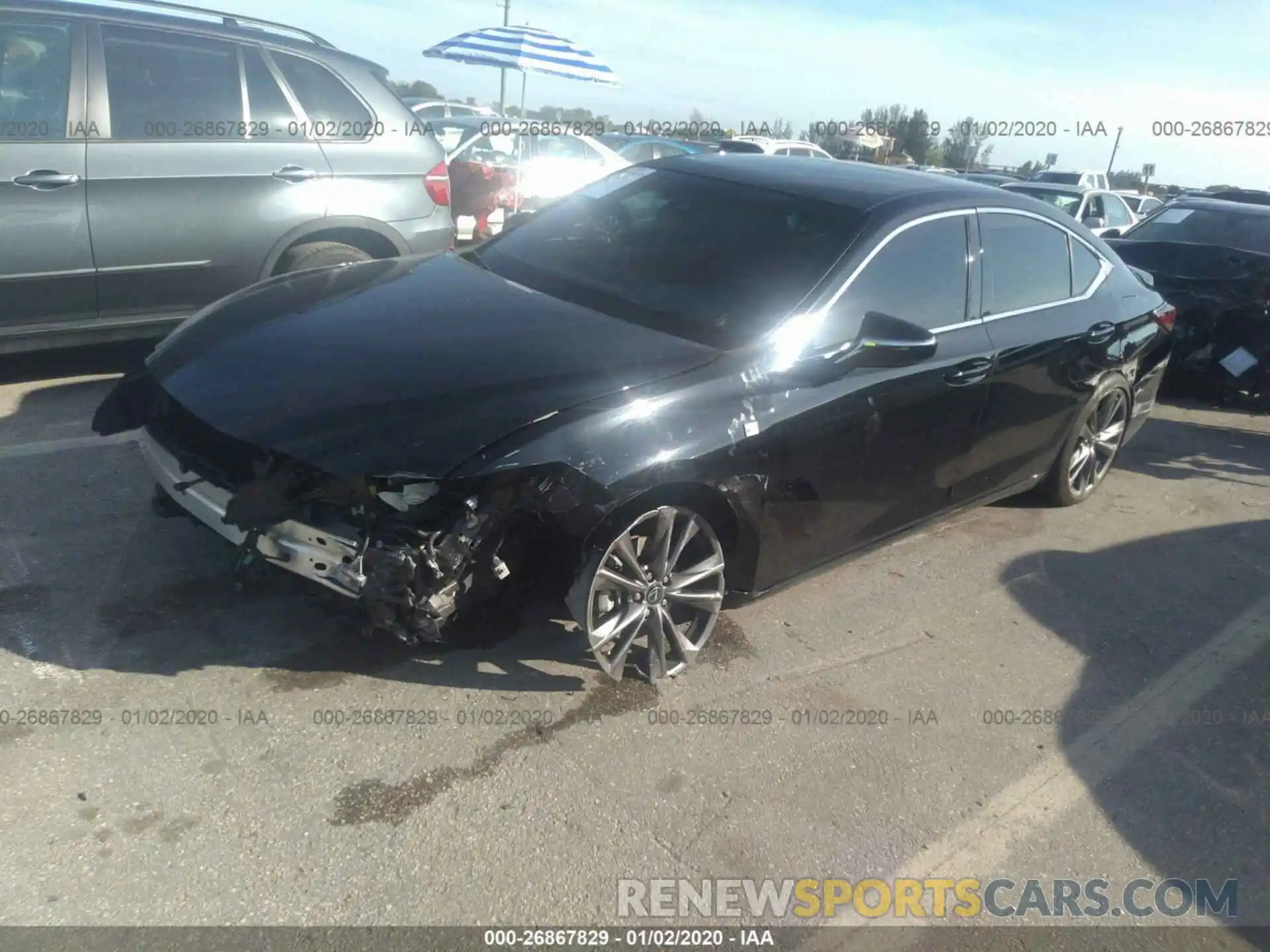 2 Photograph of a damaged car 58ABZ1B19KU007281 LEXUS ES 2019